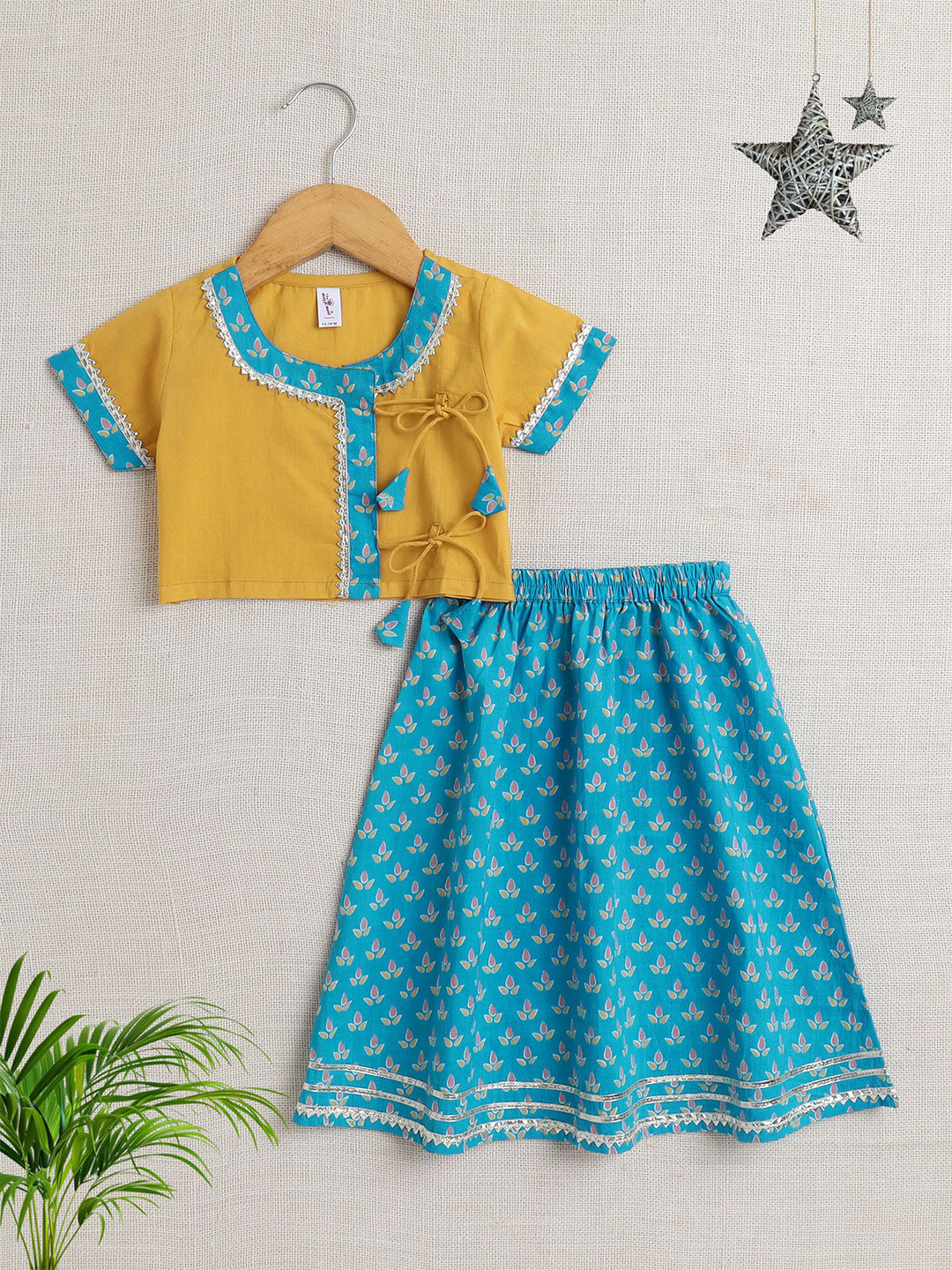 

The Magic Wand Girls Embellished Ready to Wear Lehenga & Choli, Blue