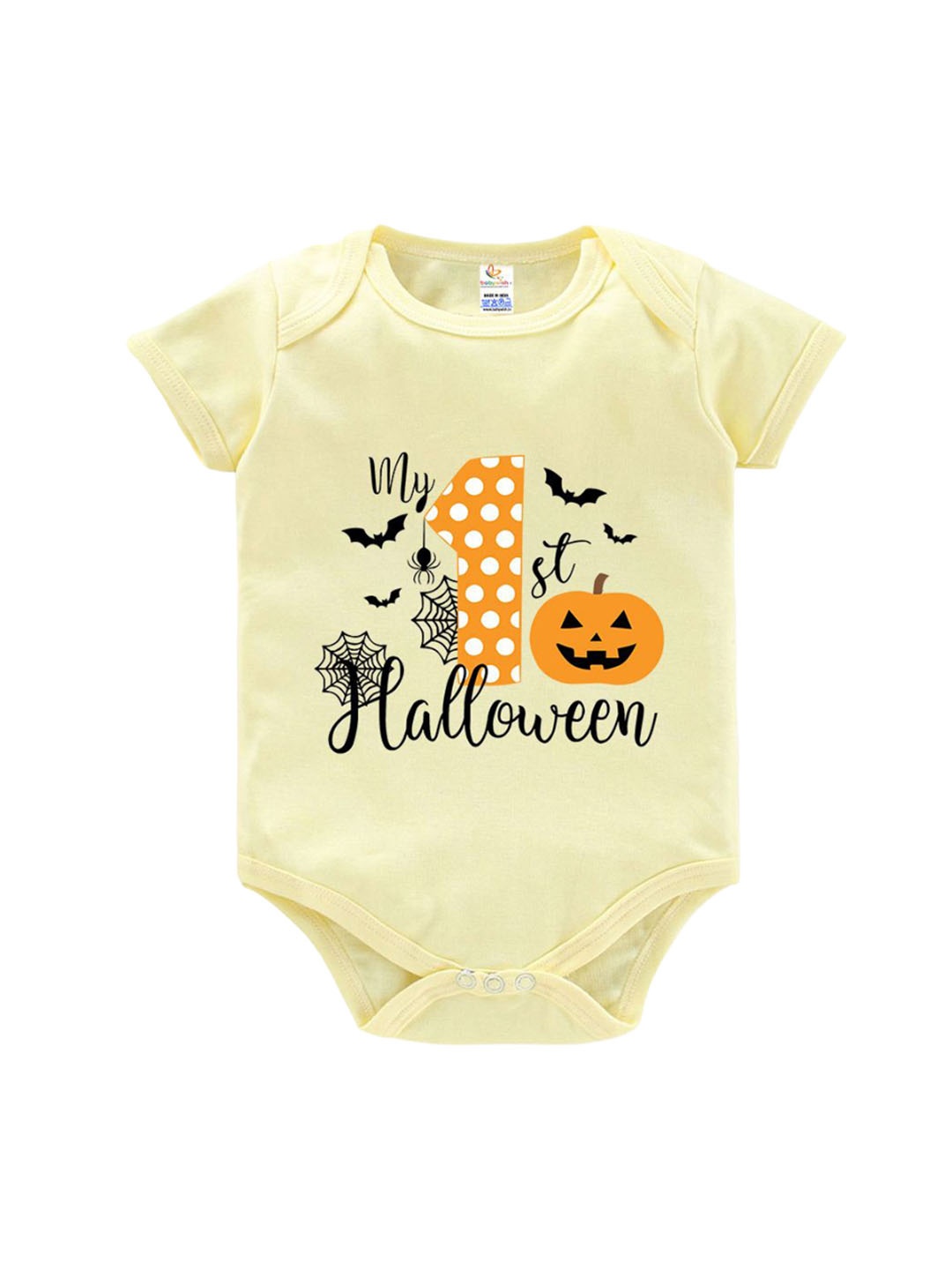 

Babywish Kids Printed Pure Cotton Bodysuit, Yellow