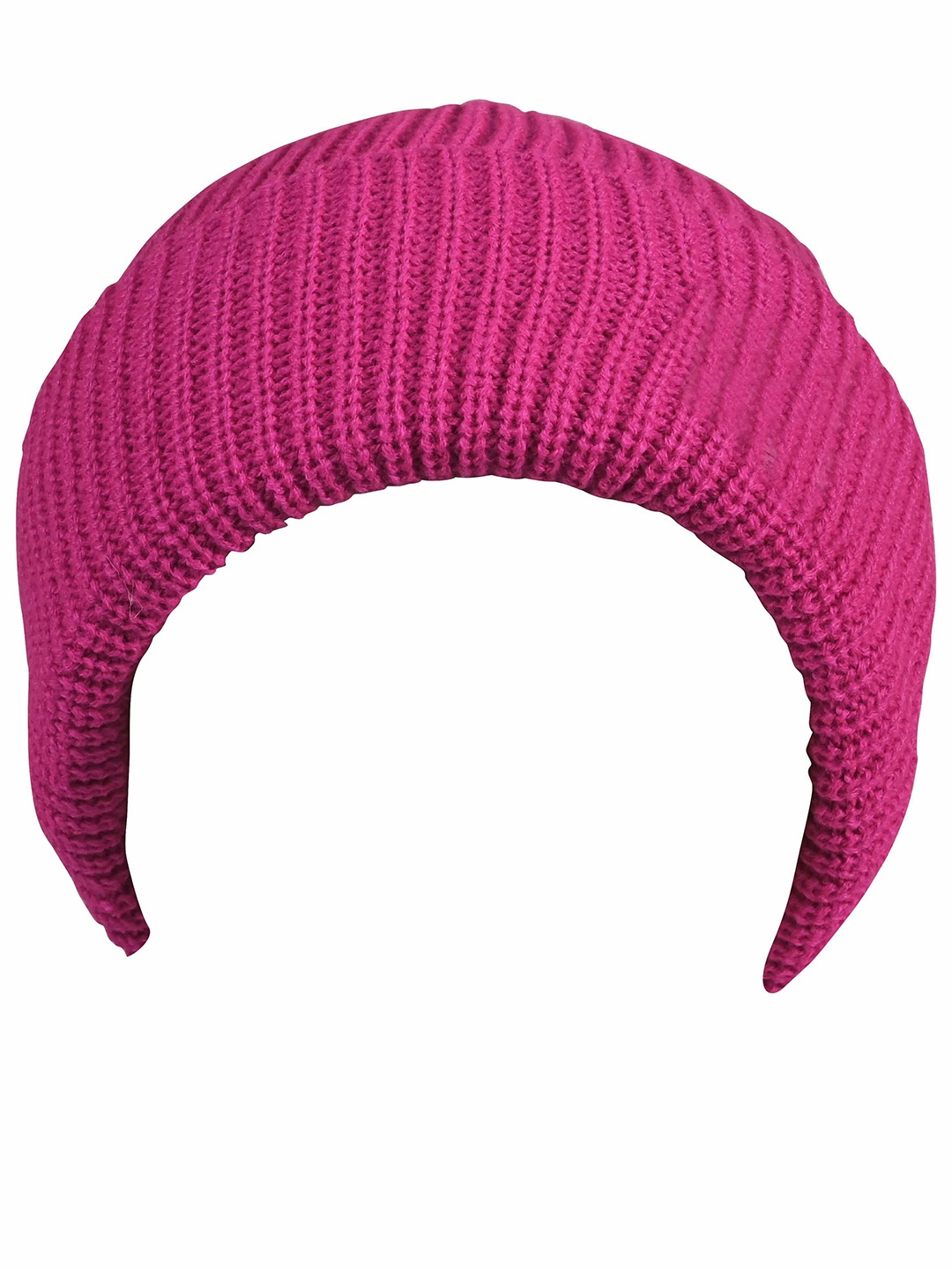 

Calvadoss Women Woollen Self Design Beanie, Pink