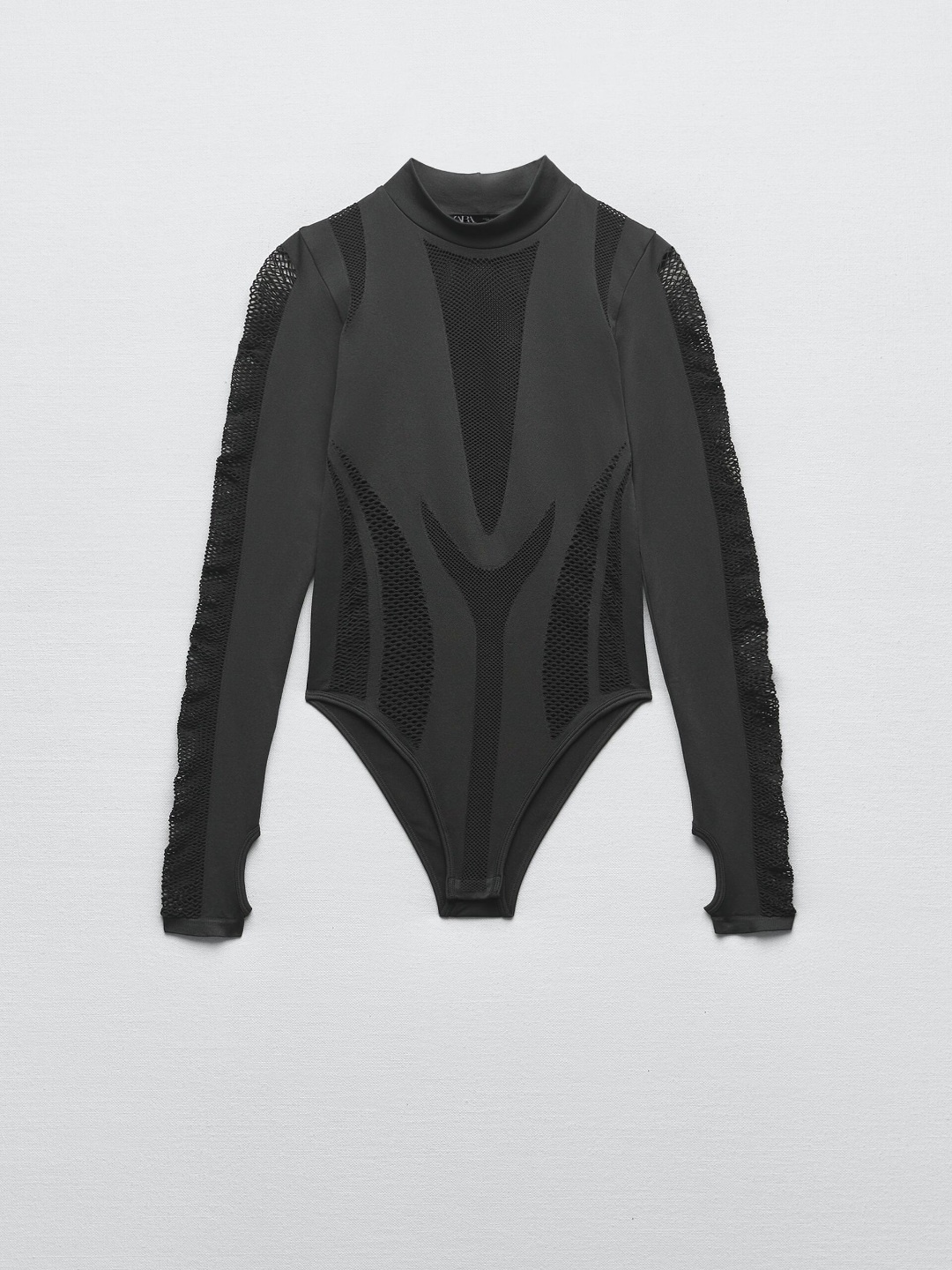 

ZARA Women Grey Bodysuit