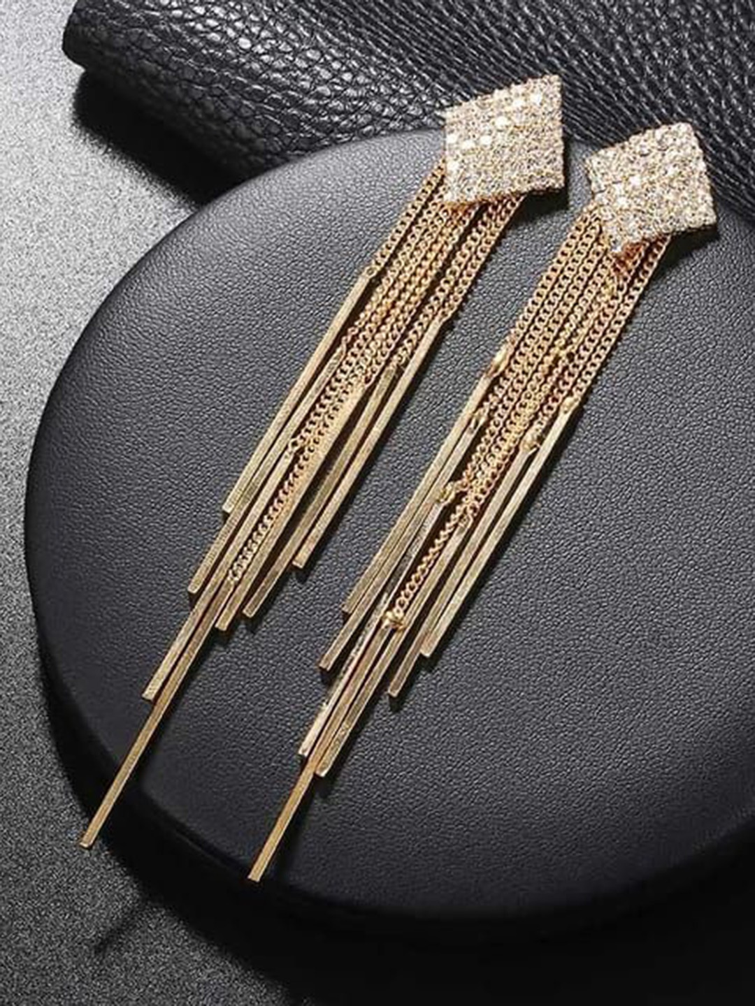 

YU FASHIONS Geometric Drop Earrings, Gold
