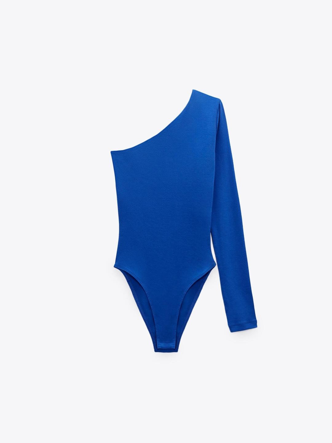 

ZARA Women Blue Bodysuit