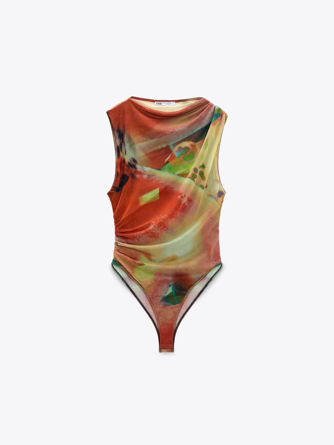 

ZARA Women Red Bodysuit