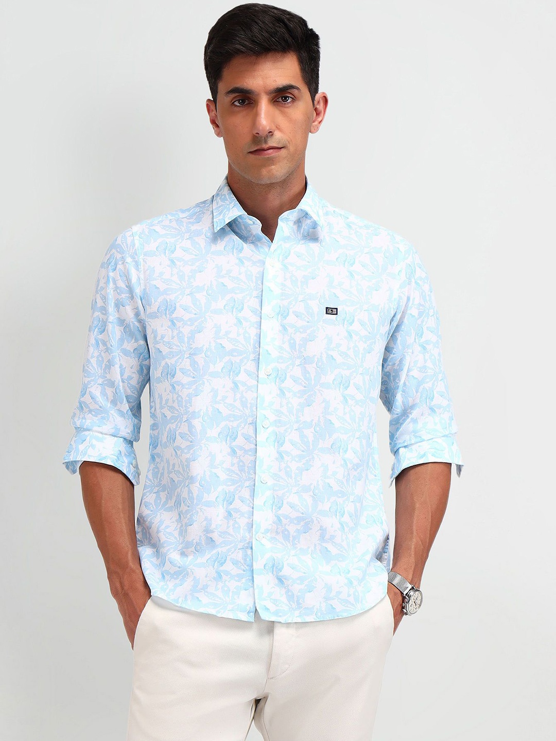 

Arrow Sport Men Slim Fit Floral Opaque Printed Casual Shirt, Blue