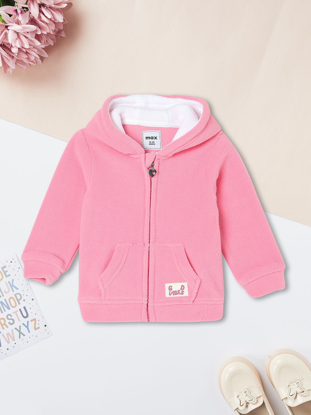 

max Girls Hooded Sweatshirt, Pink