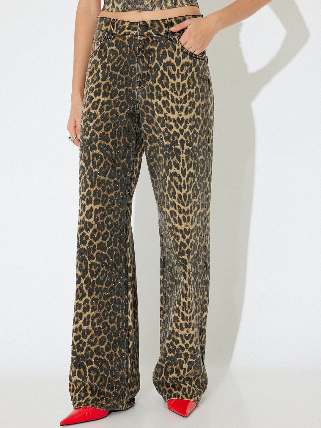 

Koton Women Cotton Animal Printed Casual Trousers, Assorted