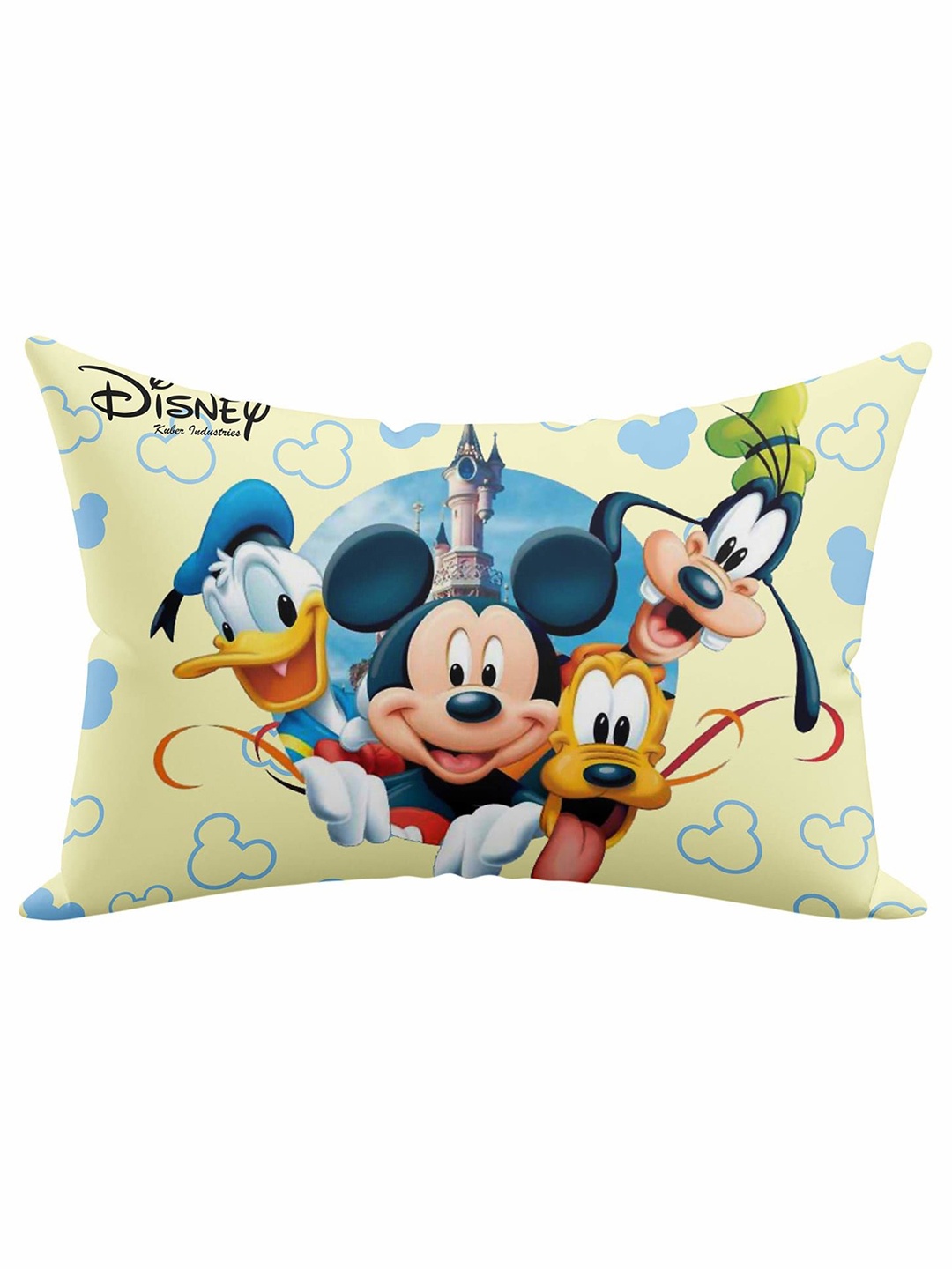 

Kuber Industries Cream-Coloured & Black Fibre Filled Baby Pillow