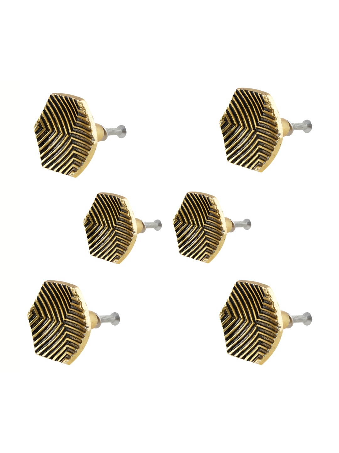 

Indianshelf 6-Pcs Yellow Textured Aluminum Knobs