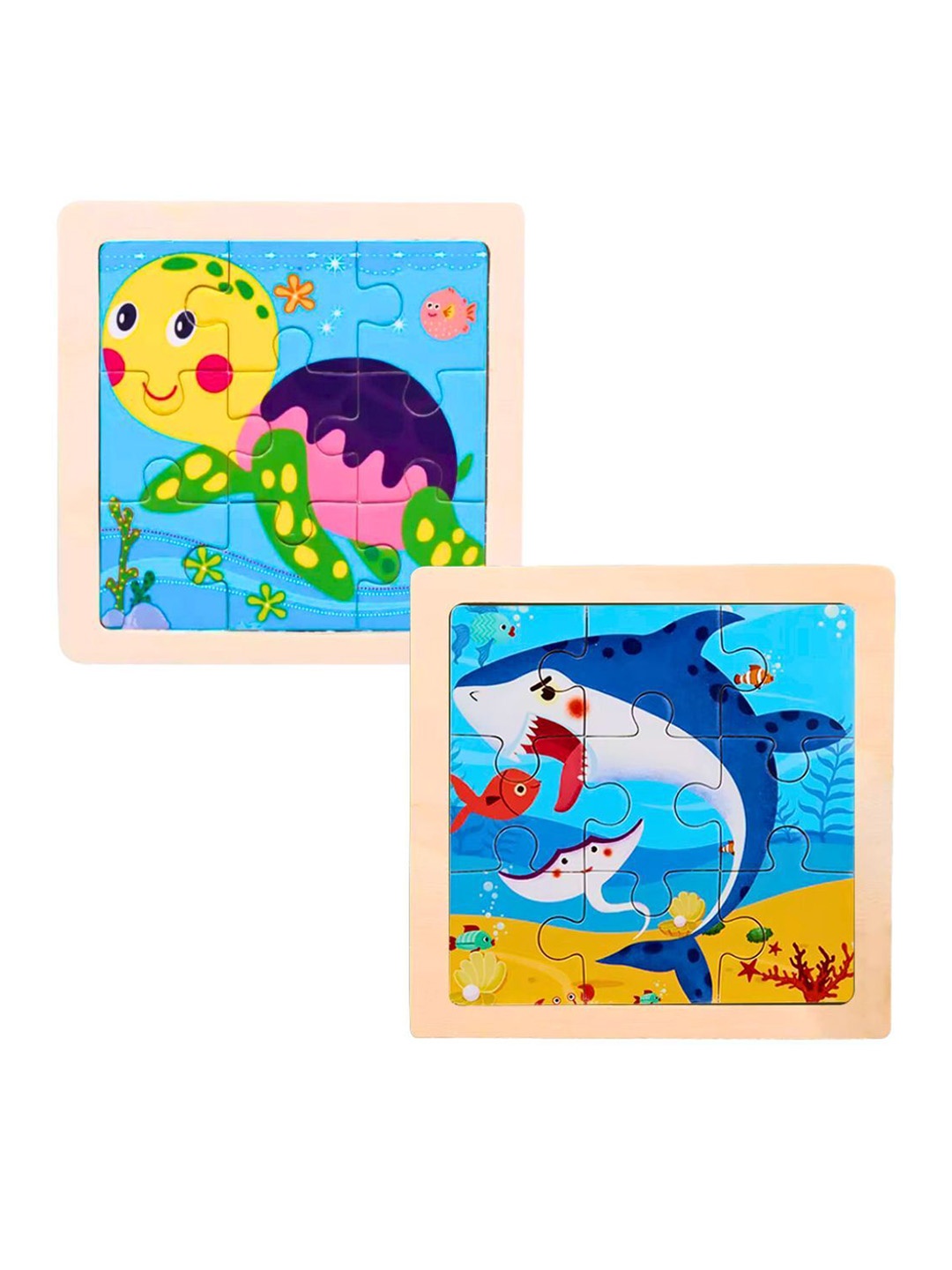 

BAESD Kids 2 Pcs Wooden Block Puzzle, Multi