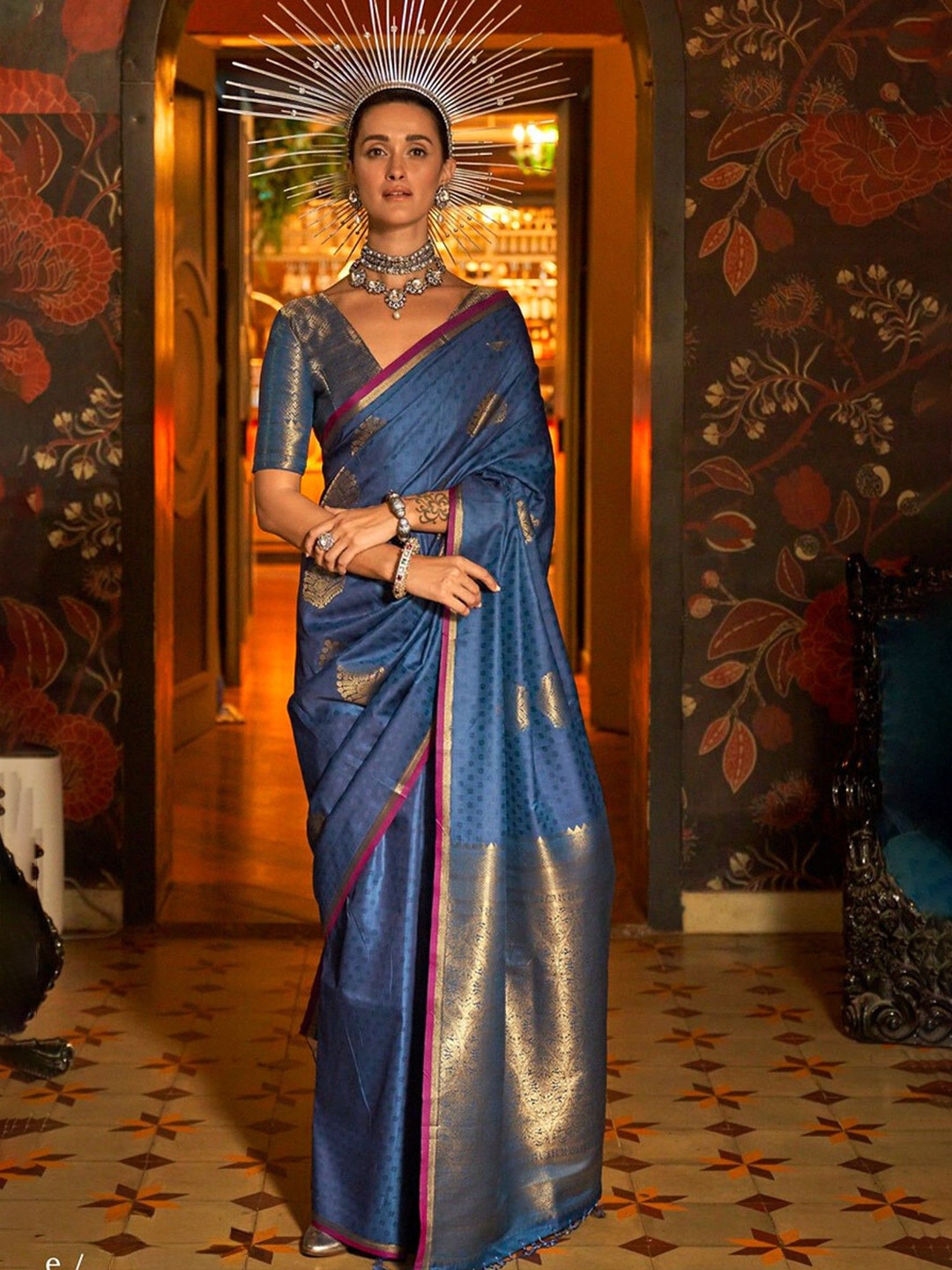 

MySilkLove Woven Design Banarasi Saree, Blue