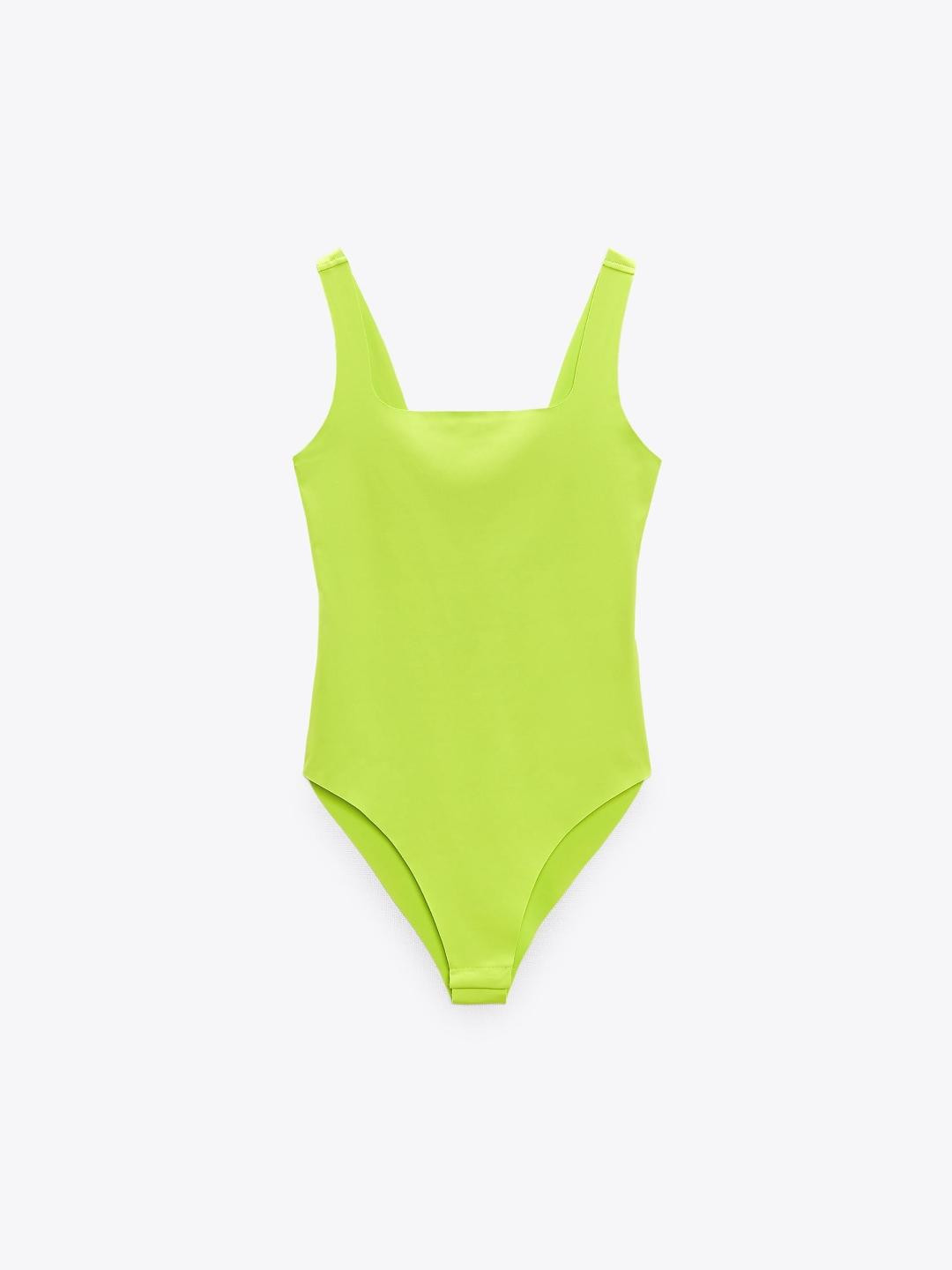 

ZARA Women Green Bodysuit