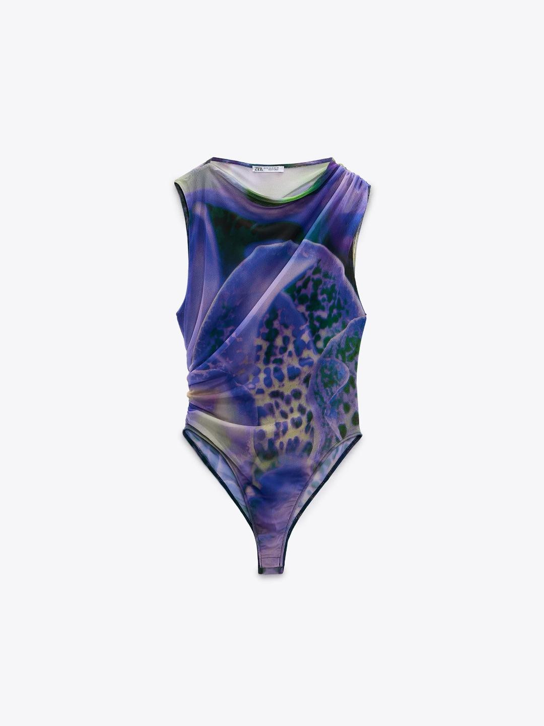 

ZARA Women Purple Bodysuit