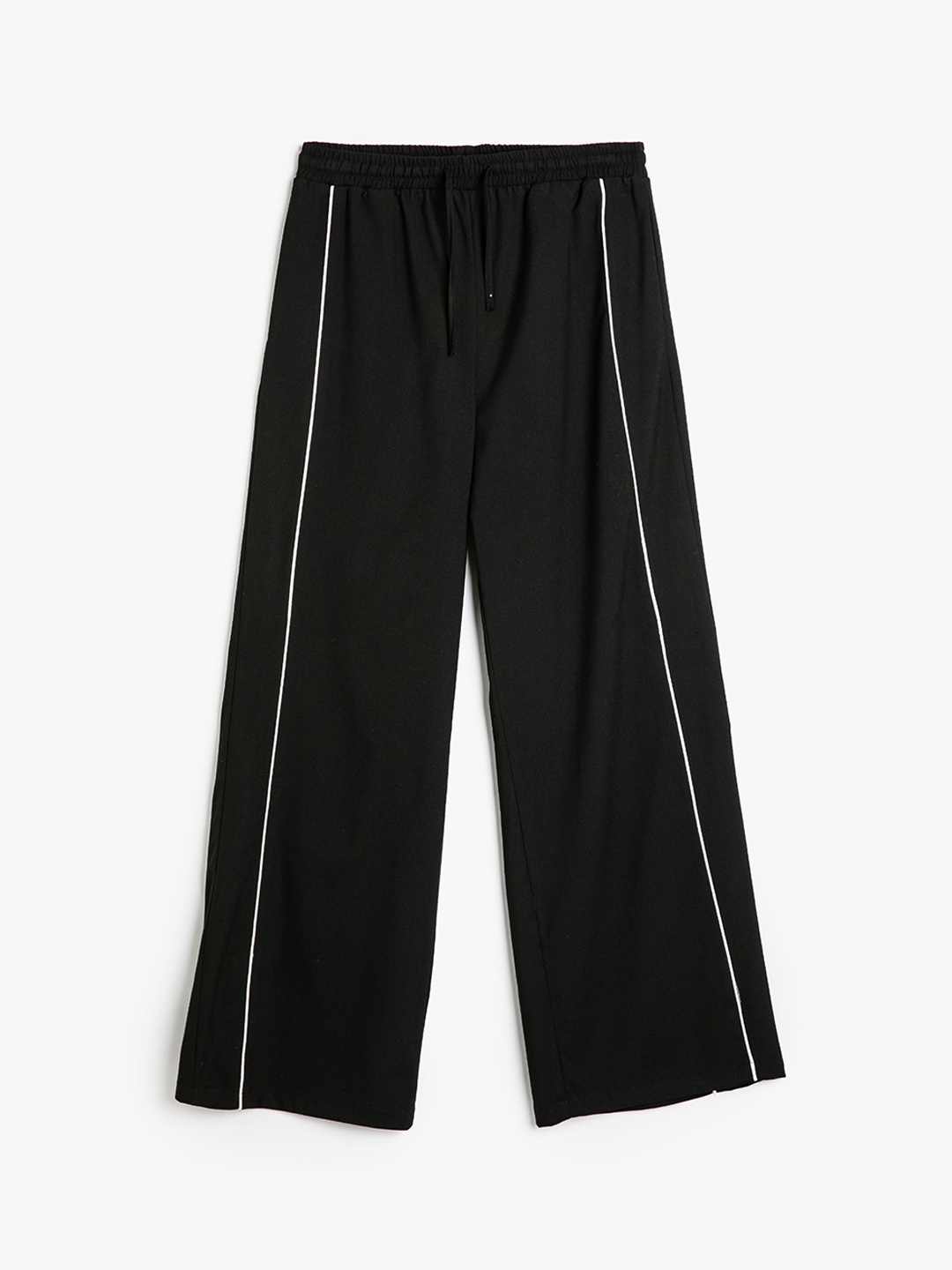 

Koton Women Mid-Rise Trousers Parallel Trousers, Black
