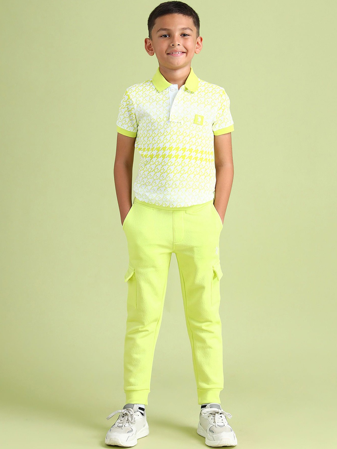 

U.S. Polo Assn. Kids Boys Mid-rise Joggers, Green