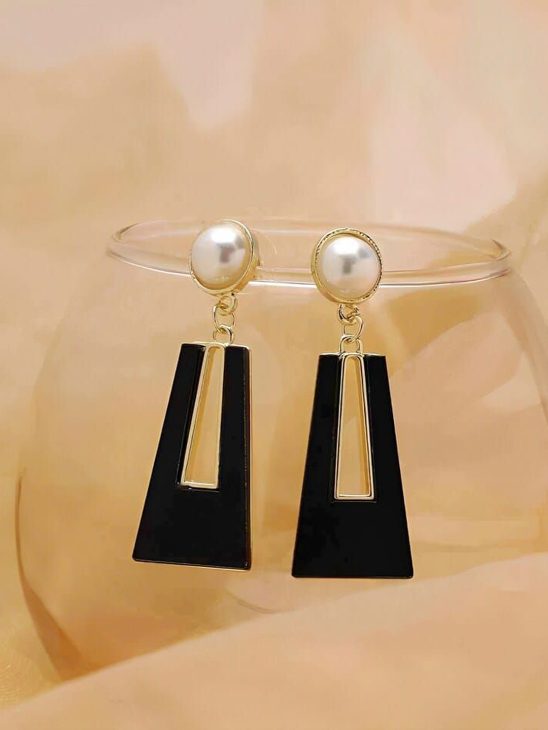 

YU FASHIONS Beaded Contemporary Drop Earrings, Gold