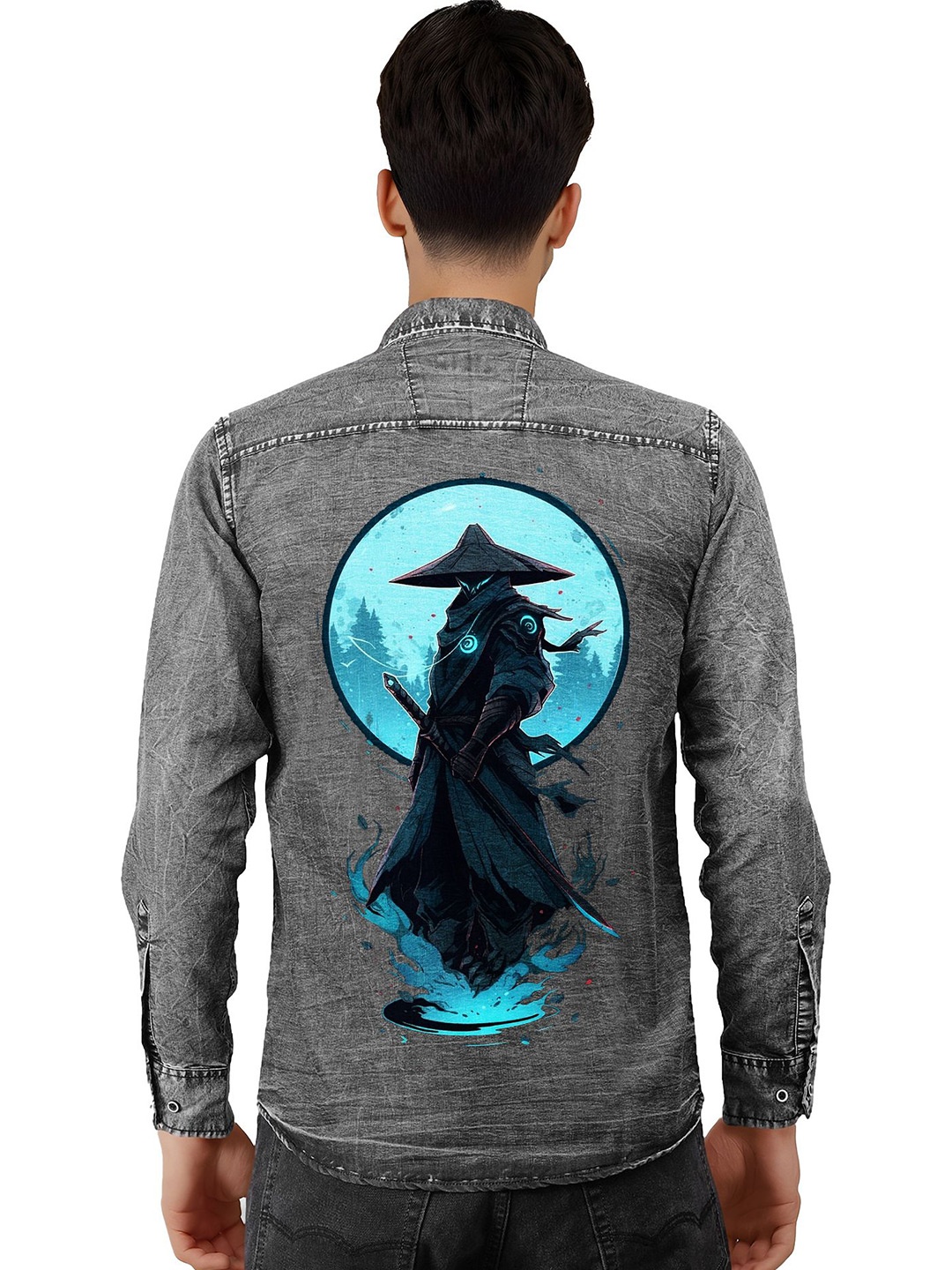 

fanideaz Men Classic Printed Casual Shirt, Grey