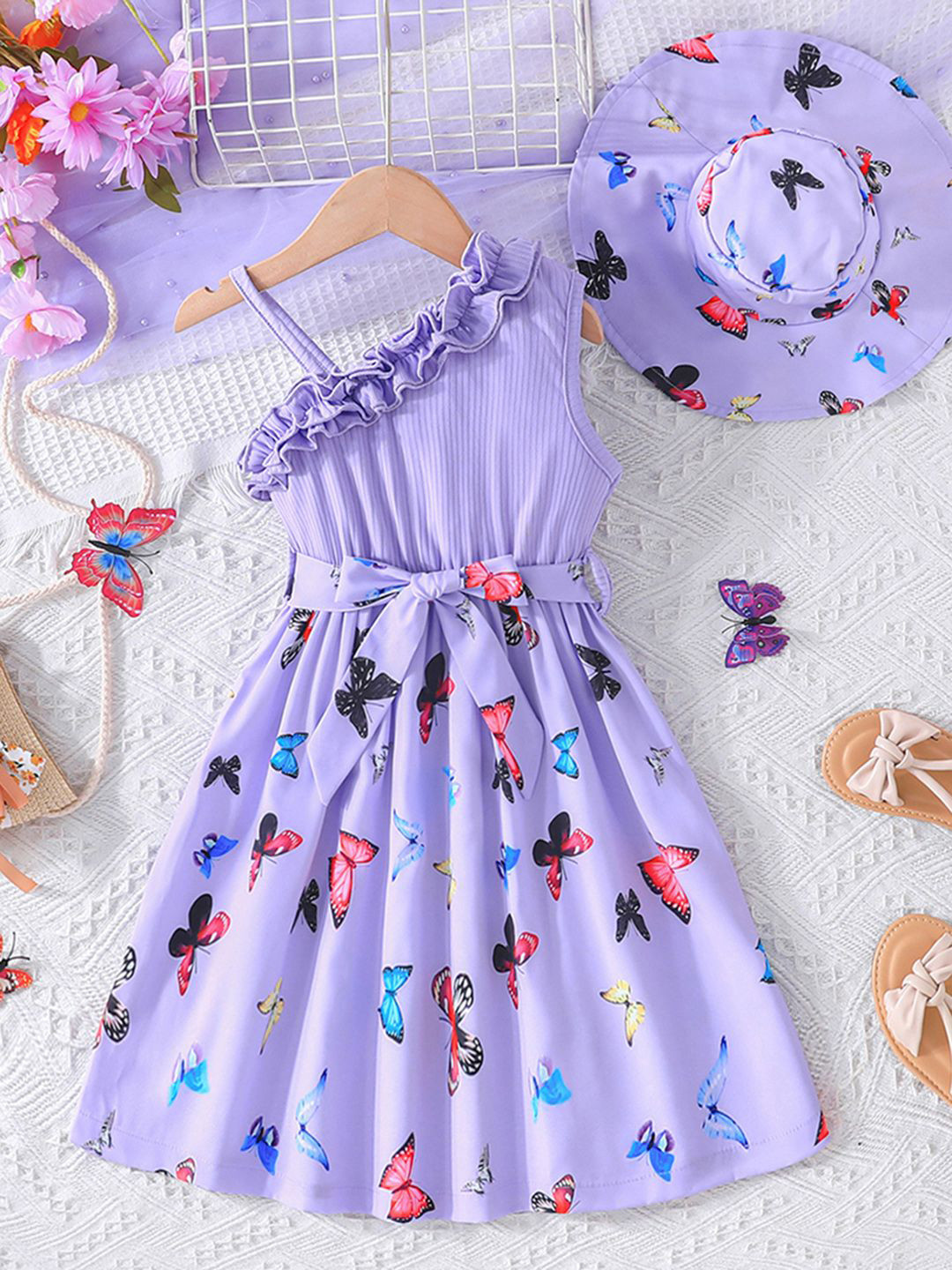 

INCLUD Conversational Print Fit & Flare Dress, Purple