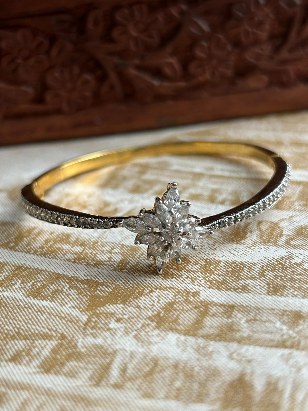 

FIROZA Gold Plated AD Studded Bracelet