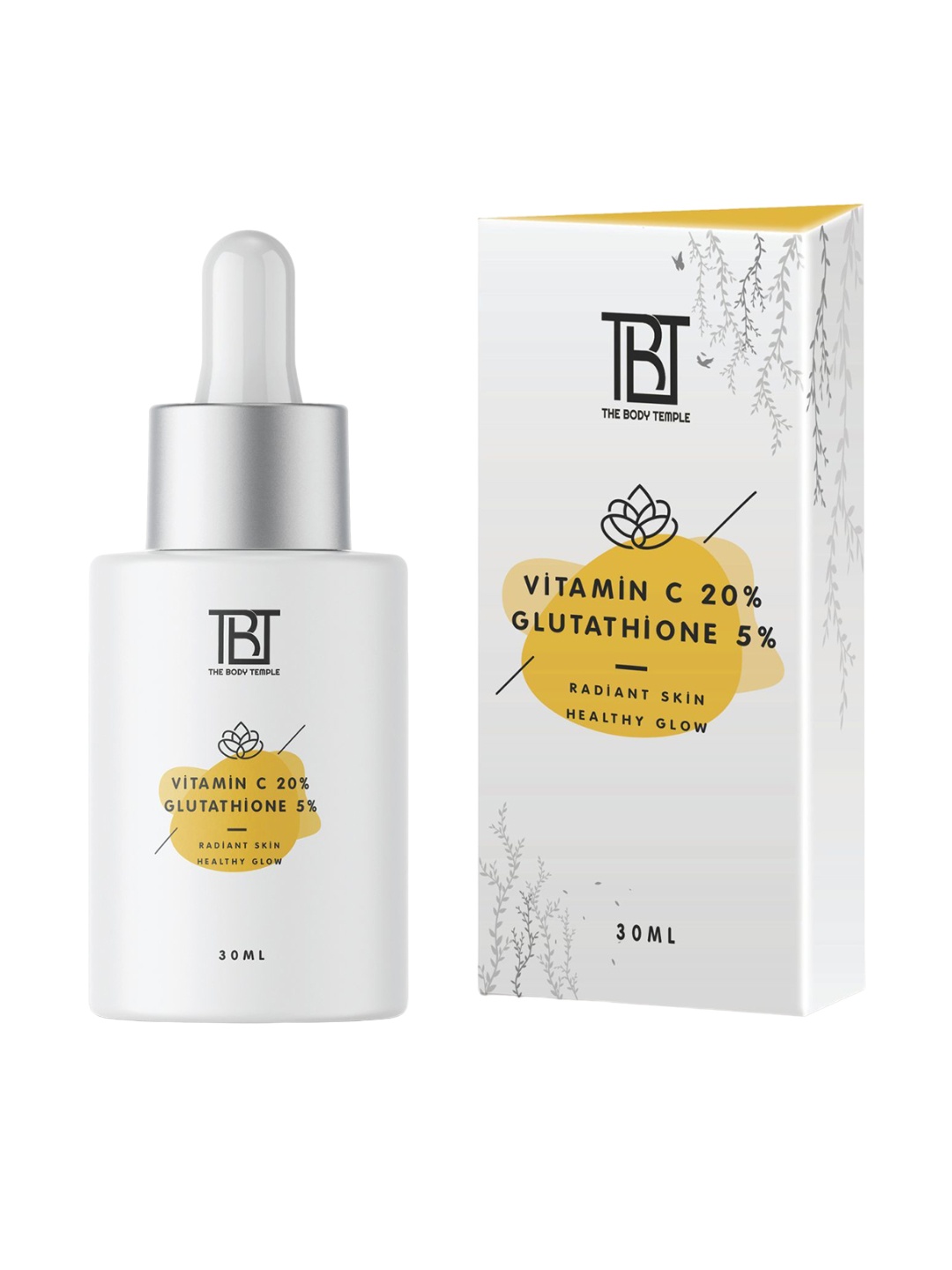 

The Body Temple 20% Vitamin C 5% L-Glutathione 3% Vitamin E Face Serum - 30 ml, White