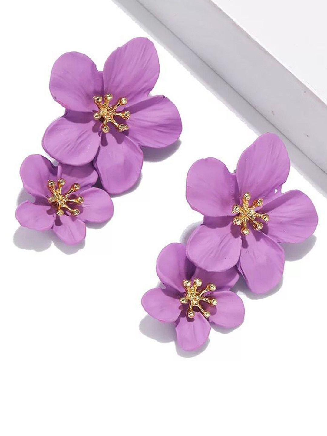 

YU FASHIONS Geometric Drop Earrings, Lavender