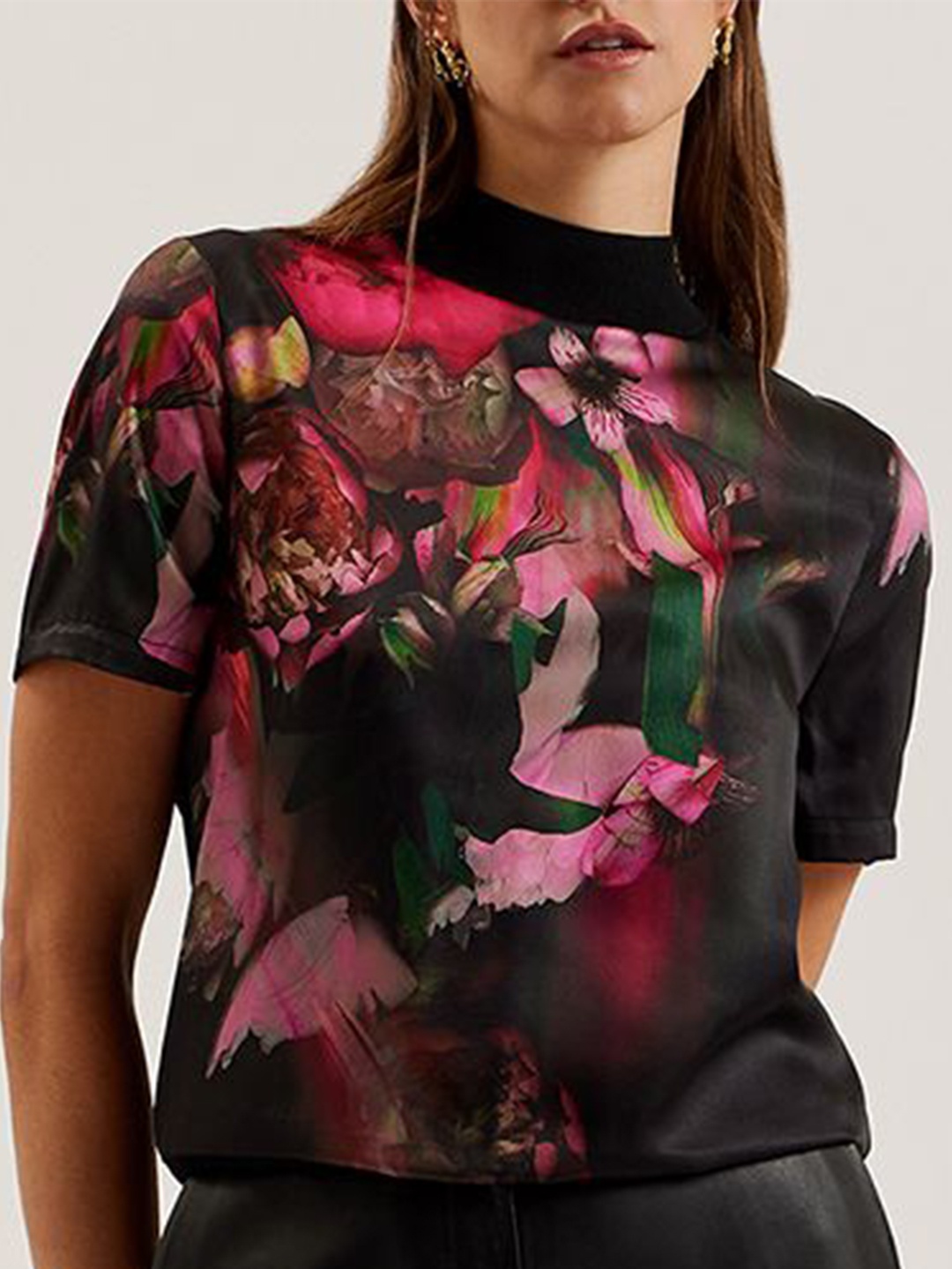 

Ted Baker Women Floral Printed Top, Black