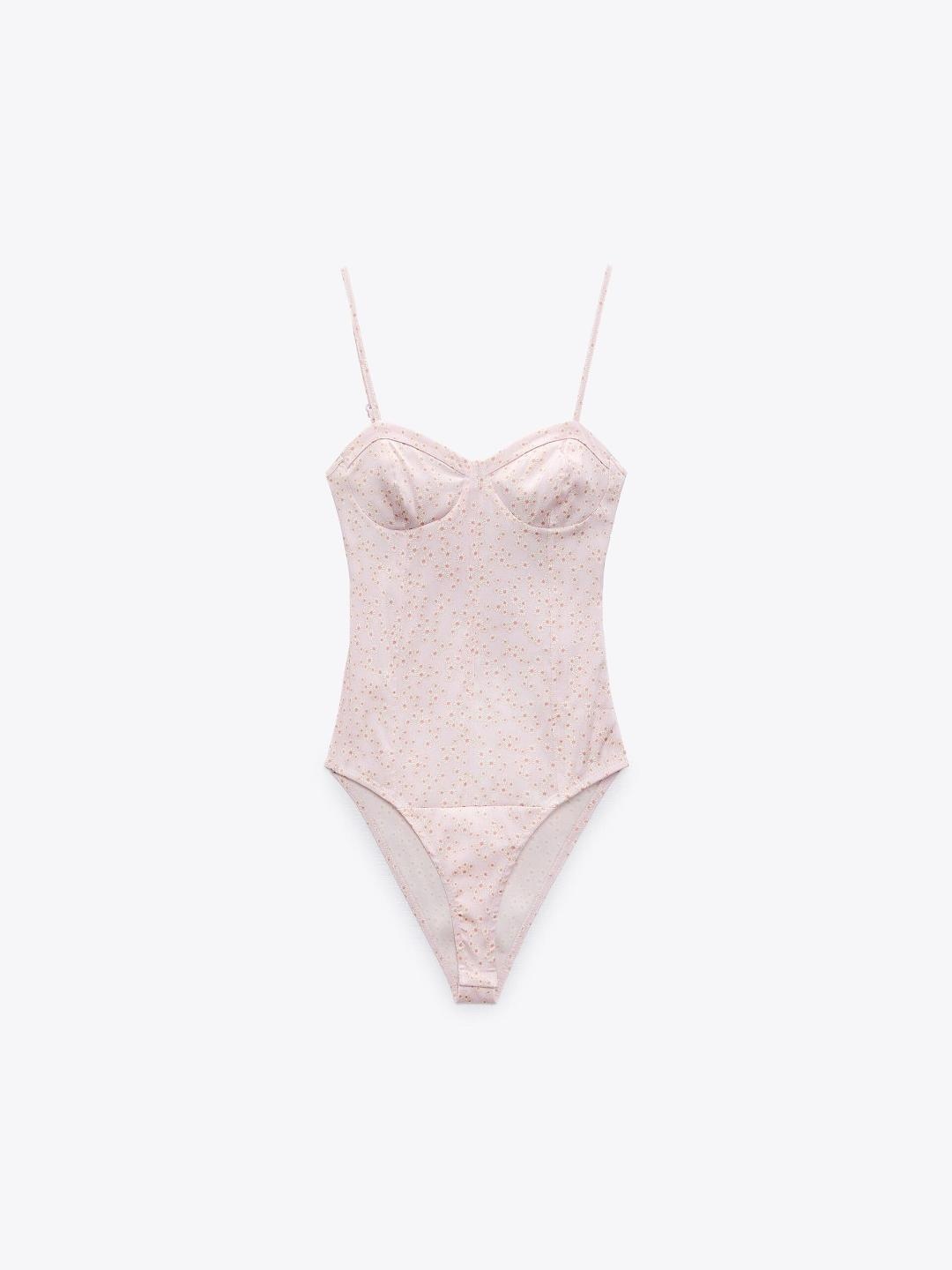 

ZARA Women Pink Bodysuit