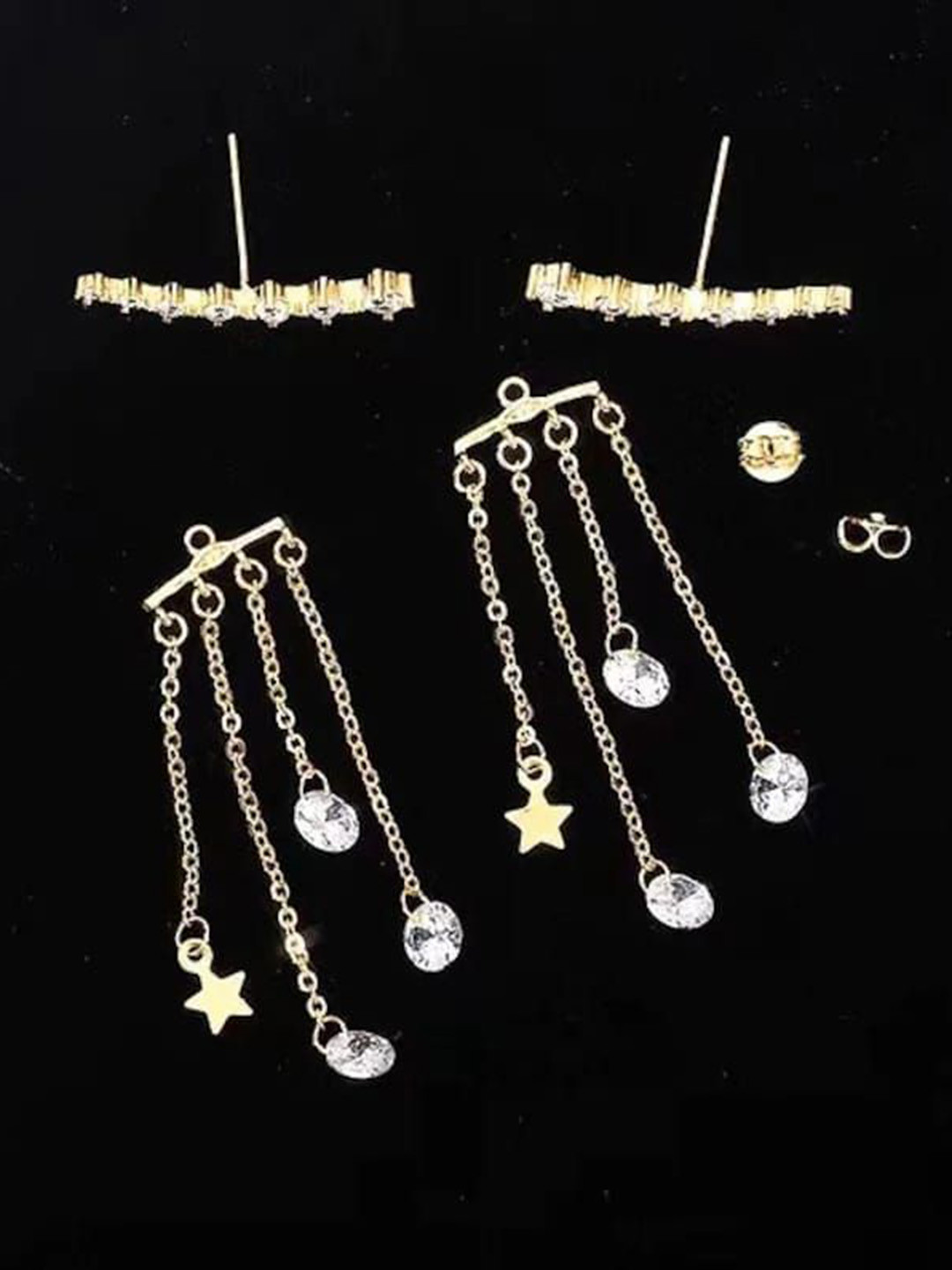 

YU FASHIONS Geometric Drop Earrings, Gold