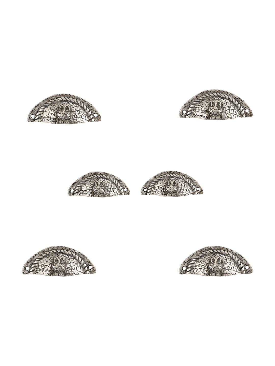 

Indianshelf 6-Pcs Moon Shape Knob, Silver
