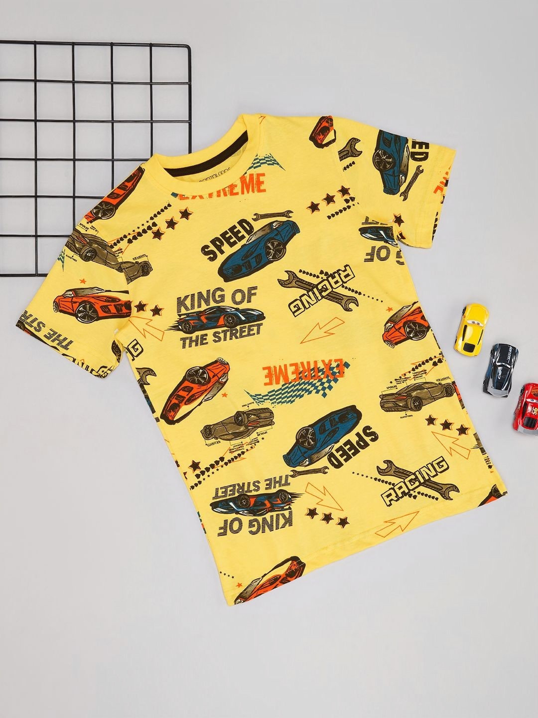 

Pantaloons Junior Boys Conversational Printed Round Neck Cotton T-shirt, Yellow