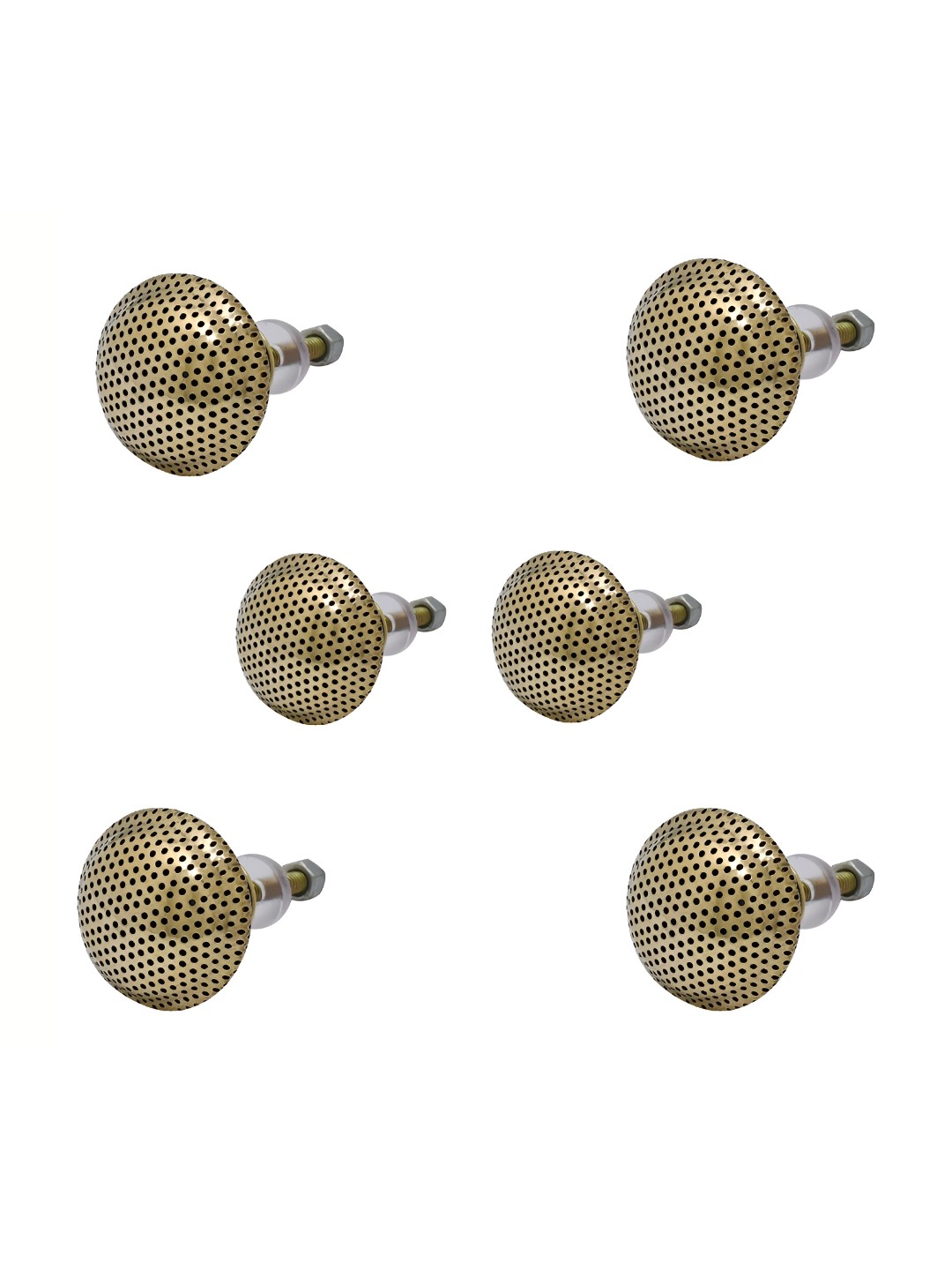 

Indianshelf 6-Pcs Brass Round Knobs, Gold
