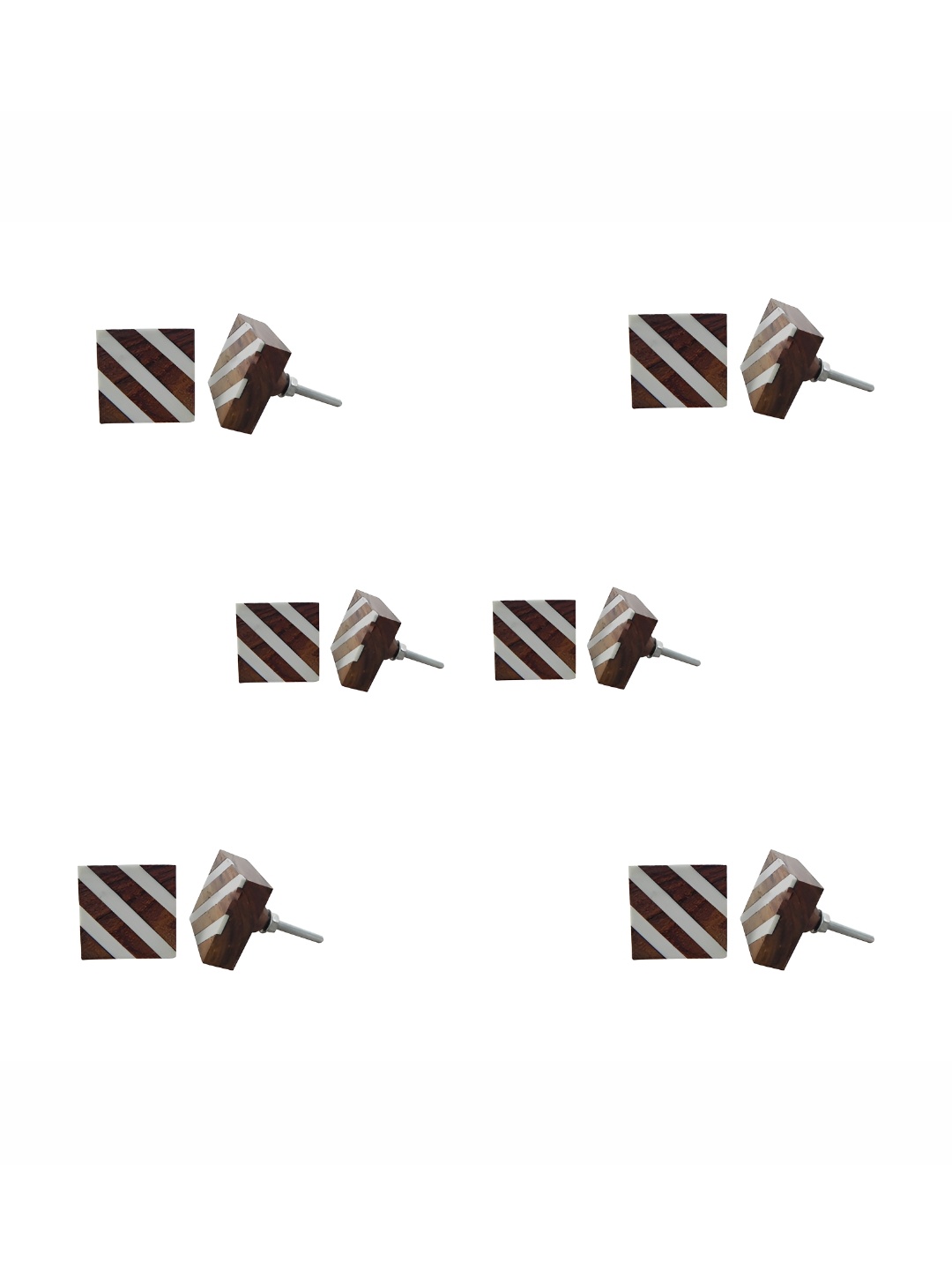 

Indianshelf 6-Pcs Brown Wooden Vintage Knobs