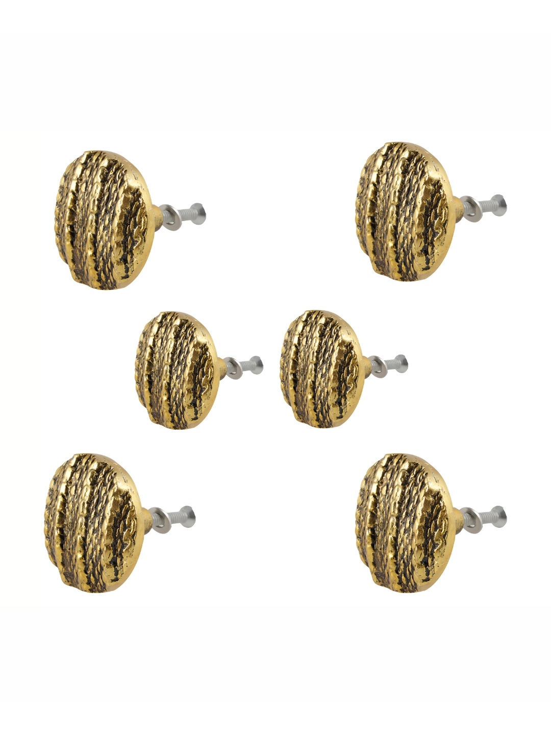 

Indianshelf 6-Pcs Aluminium Round Knobs, Gold