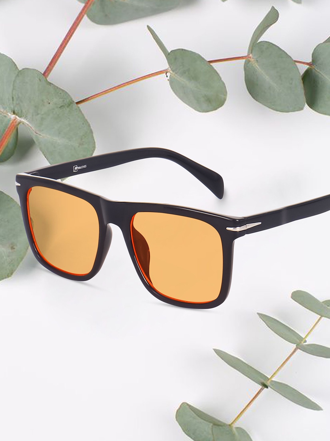 

Peter Jones Eyewear Unisex Square Sunglasses with UV Protected Lens 58032Y-Yellow