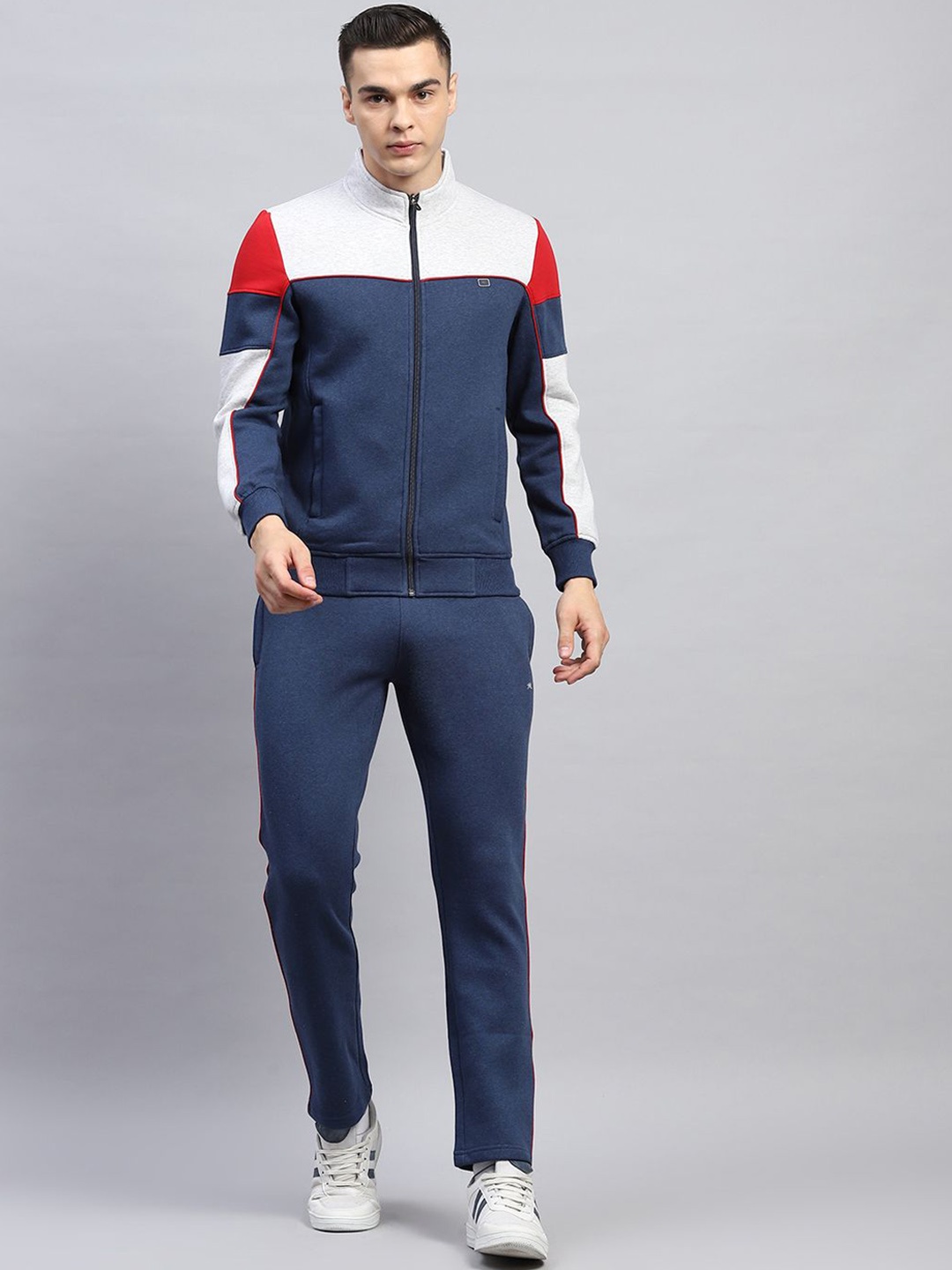 

Monte Carlo Men Colourblocked Mid Rise Tracksuits, Blue