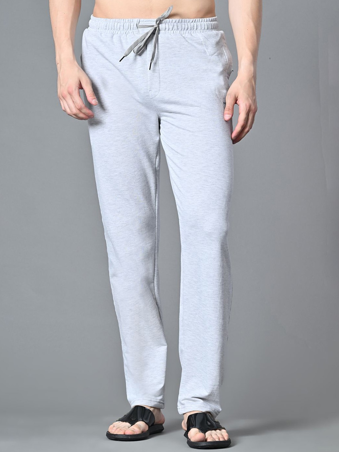 

FITINC Men Mid Rise Breathable Track Pants, Off white