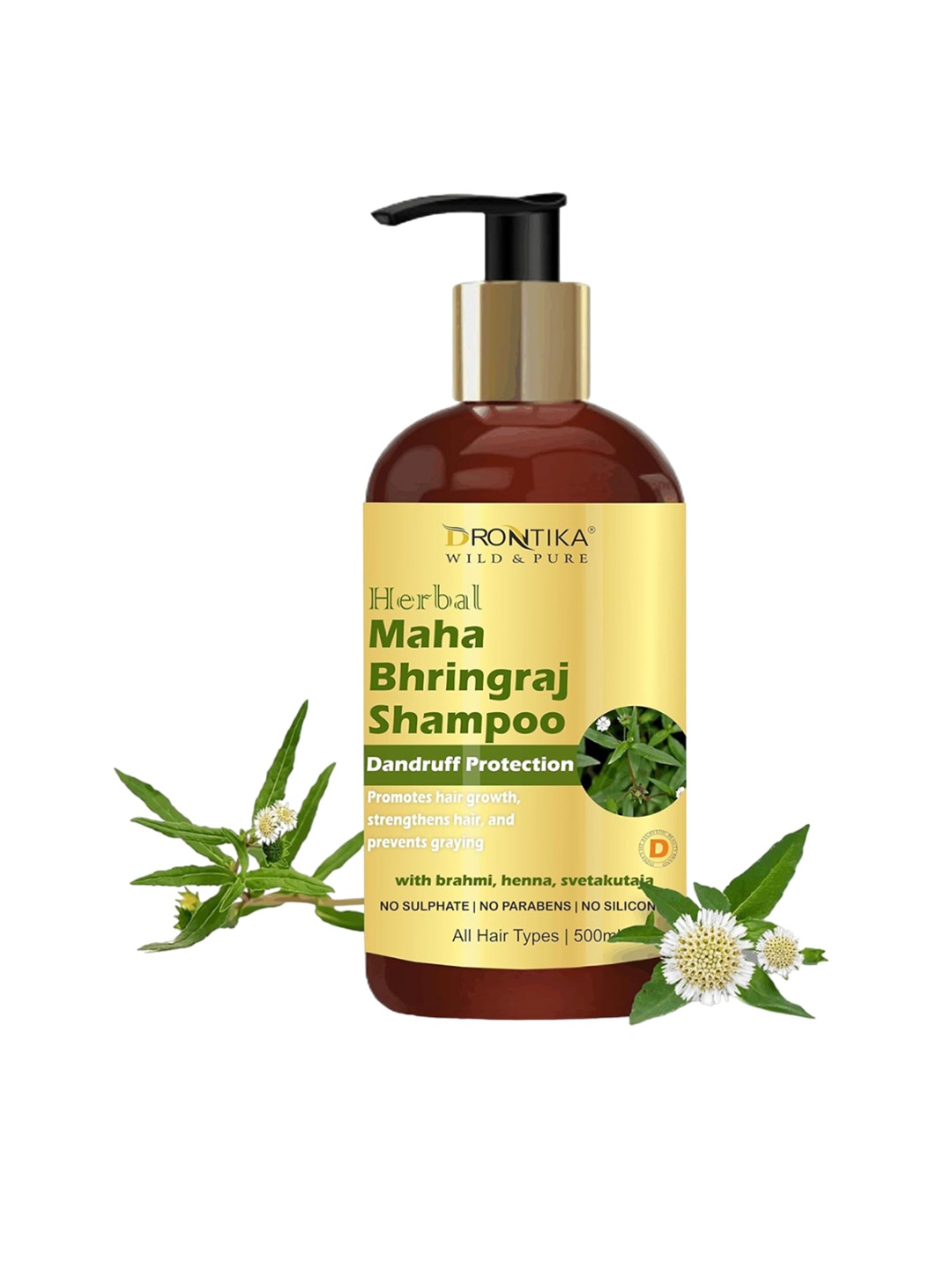 

DRONTIKA Herbal Maha Bhringraj Shampoo- 500 ml, Brown