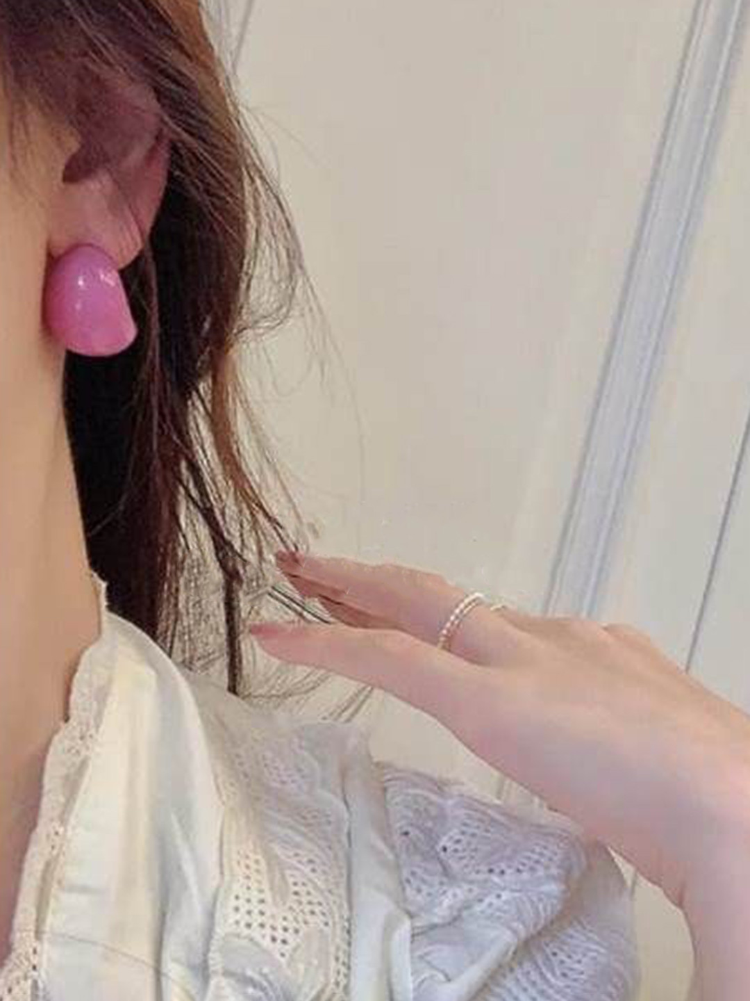 

YU FASHIONS Geometric Drop Earrings, Lavender