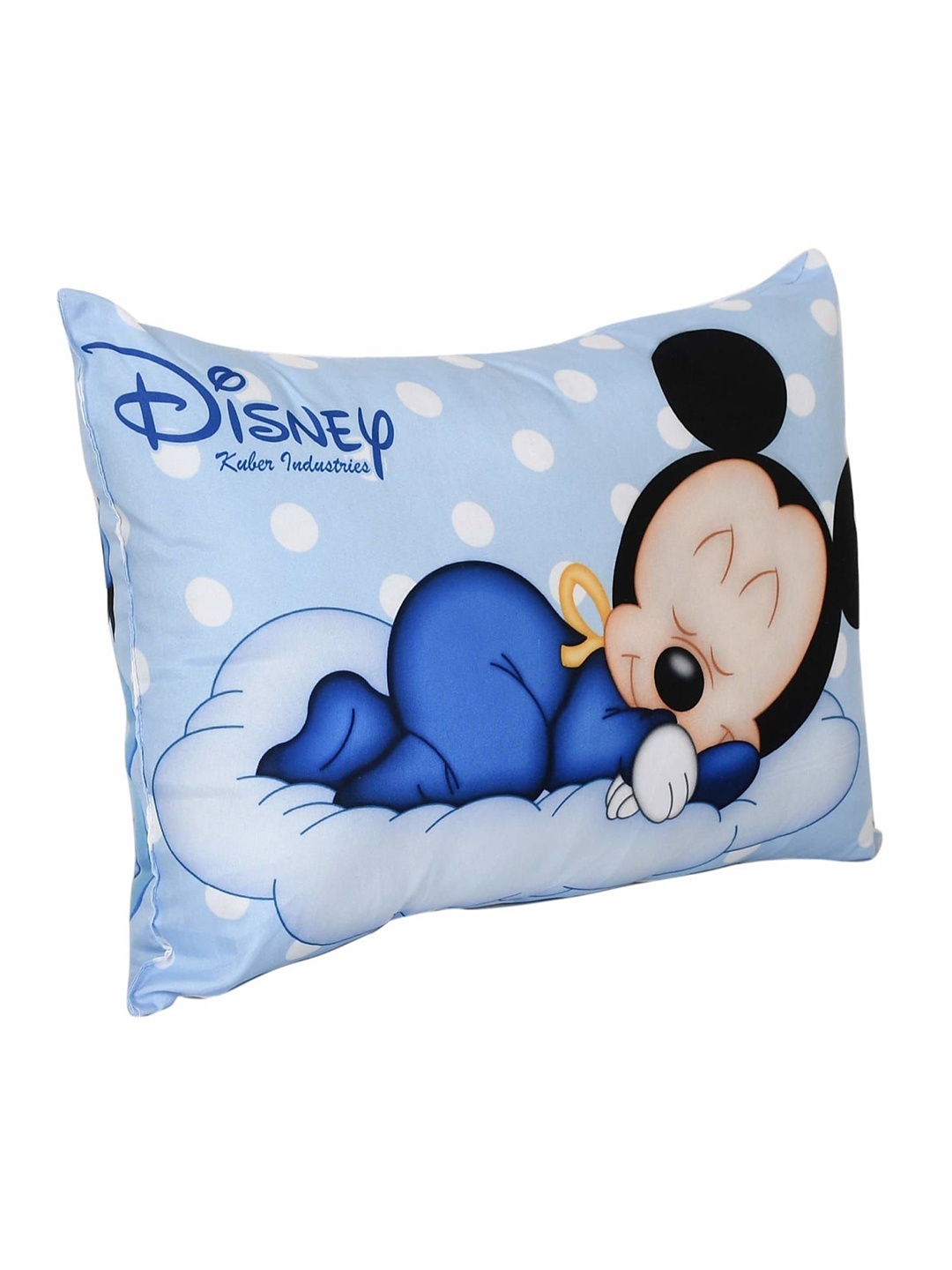 

Kuber Industries Blue & Black Fibre Filled Polyester Baby Pillow