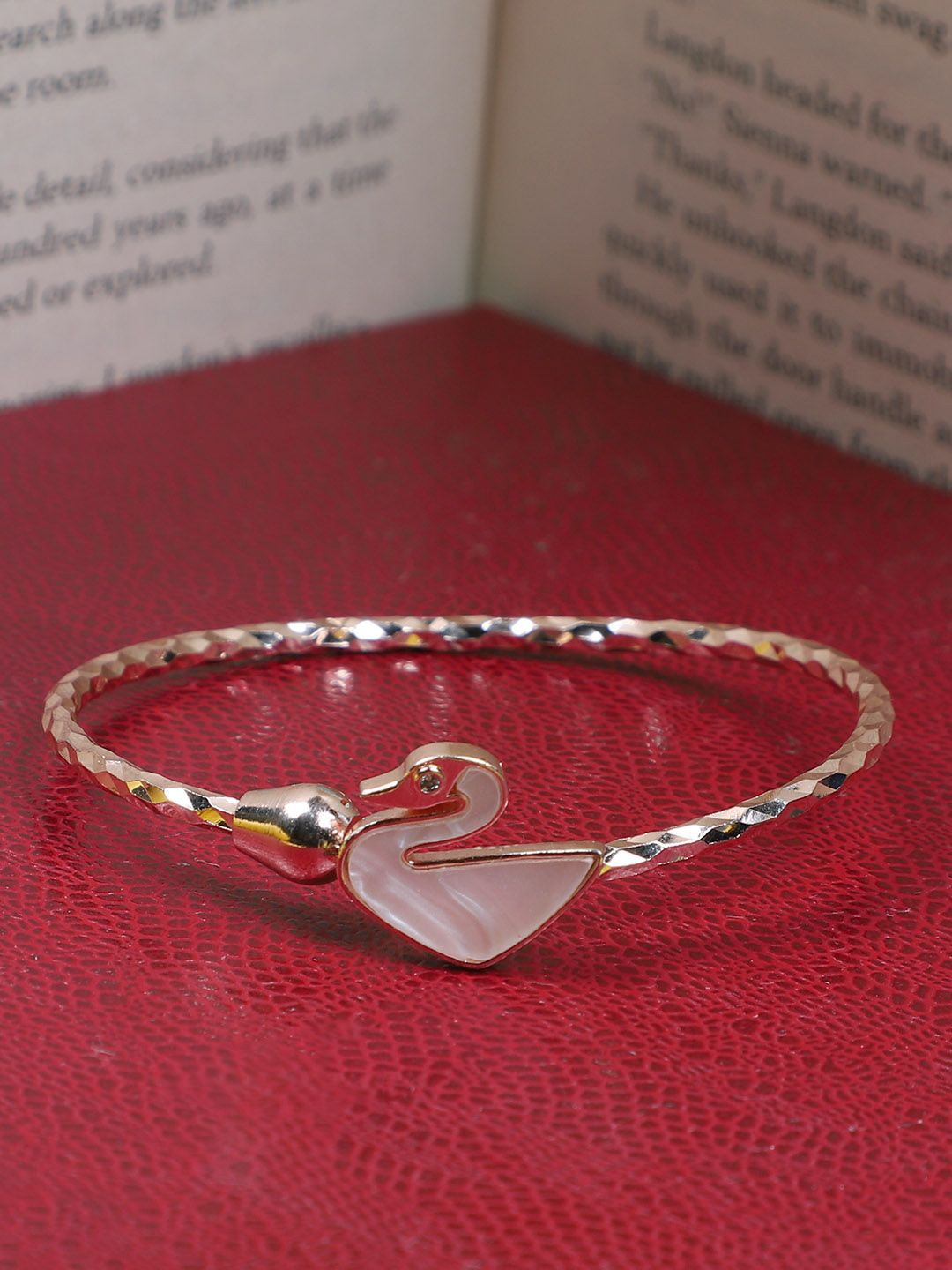 

FIROZA Rose Gold Plated Agate Studded Bracelet