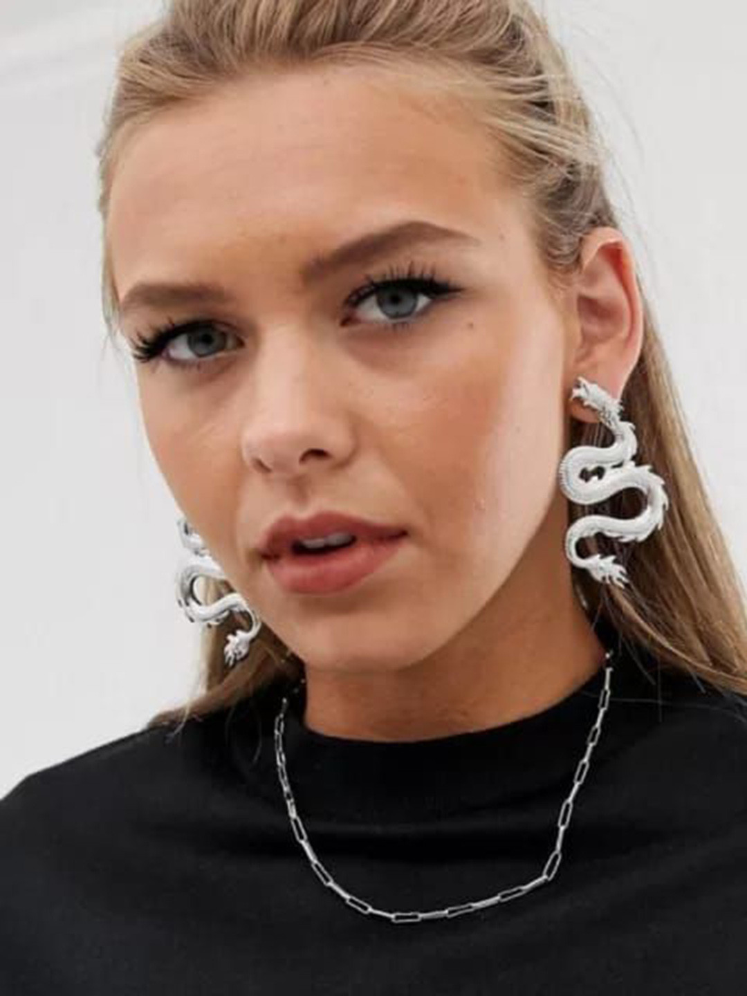 

YU FASHIONS Geometric Drop Earrings, Silver