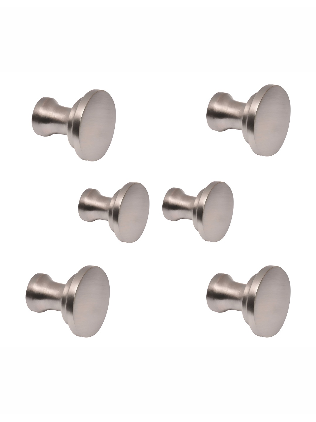 

Indianshelf 6-Pcs Brass Round Knobs, Silver