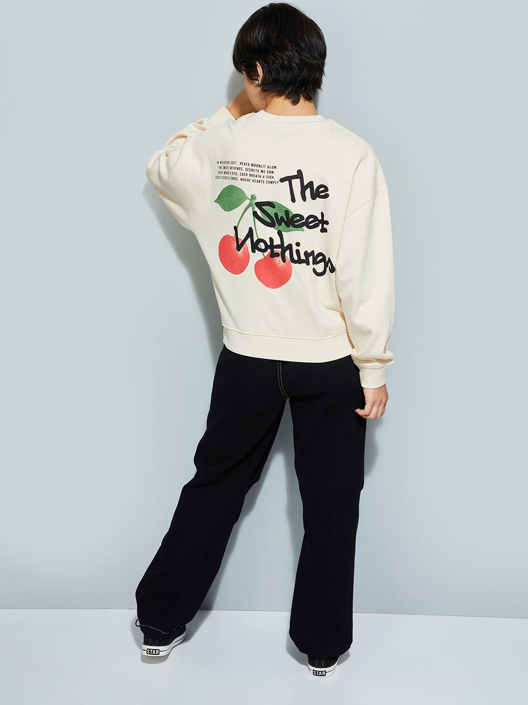

Max URB_N Graphic Print Oversized Sweatshirt, Off white