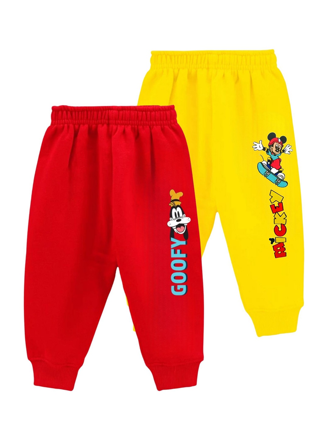 

FRENCH KLEIDER Infants Pack Of 2 Printed Cotton Joggers, Yellow