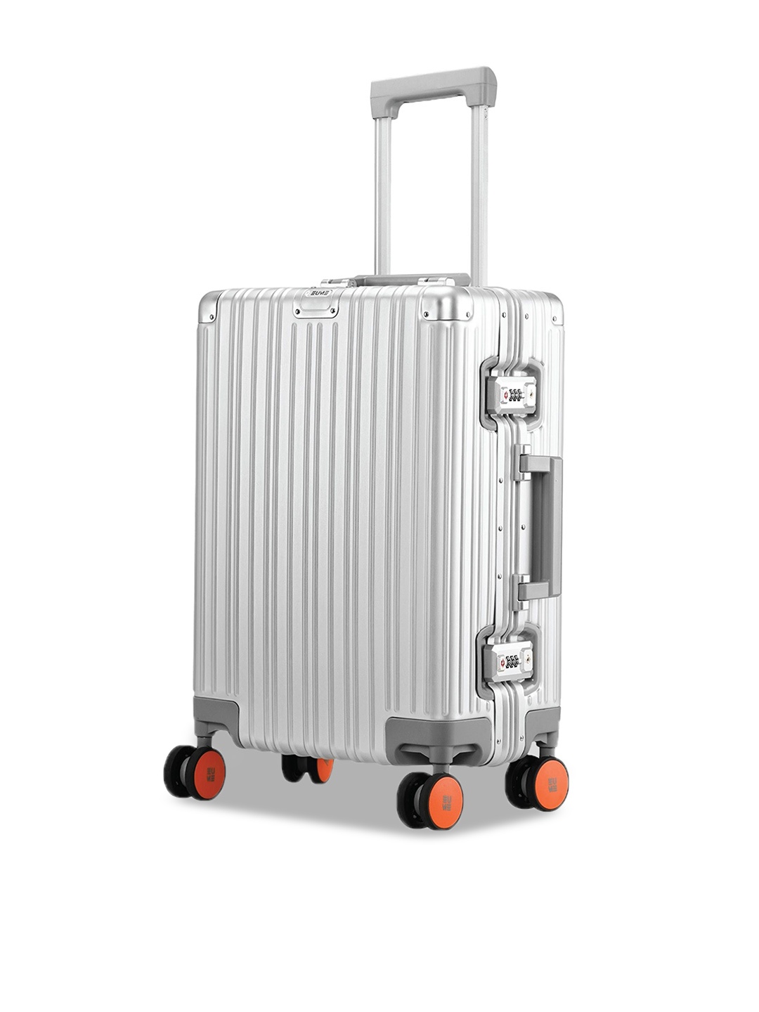 

EUME Hard Sided Cabin Trolley Suitcase, Silver