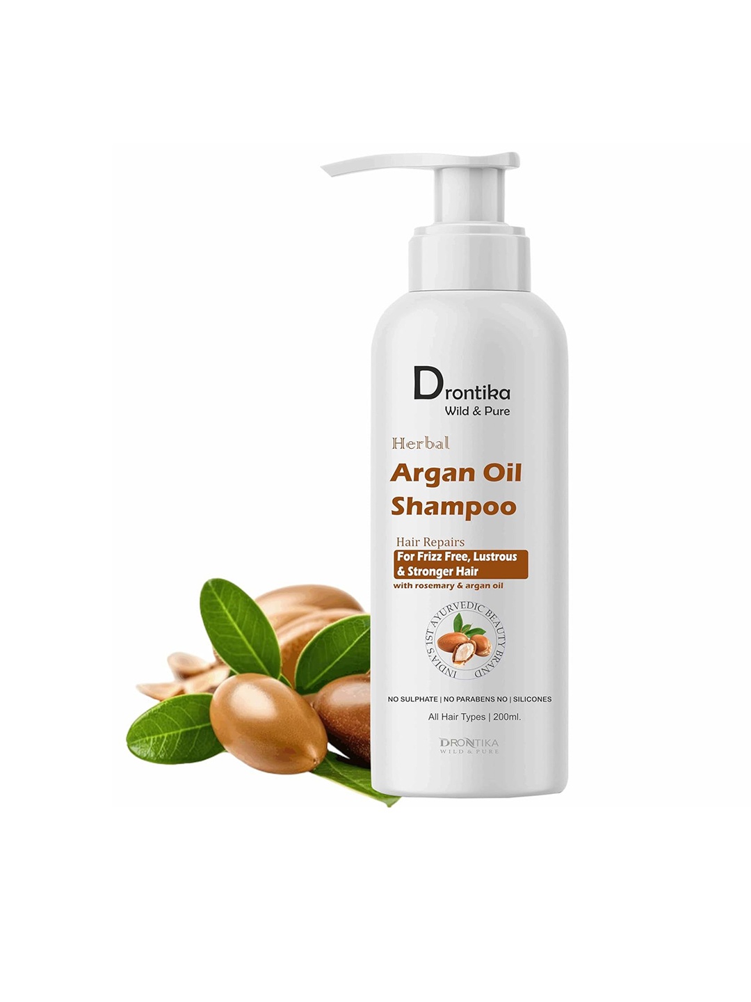 

DRONTIKA Wild & Pure Herbal Hair Repairs Argan Oil Shampoo - 200 ml, White