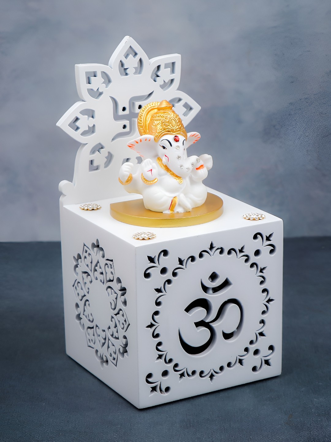 

Archies White Ganesha LED Religious Idol Showpiece
