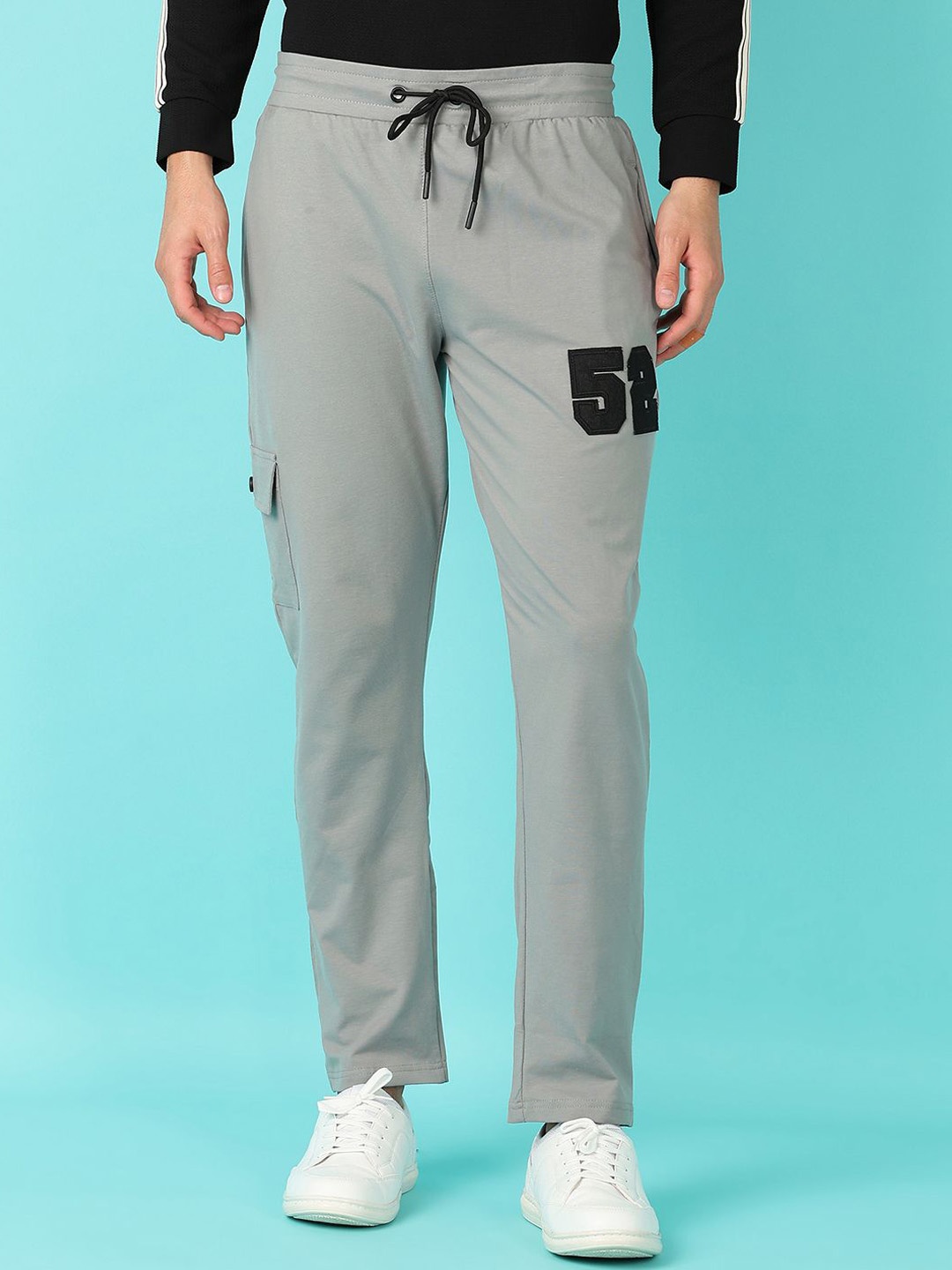 

V-Mart Men Mid-Rise Regular Fit Track Pants, Grey