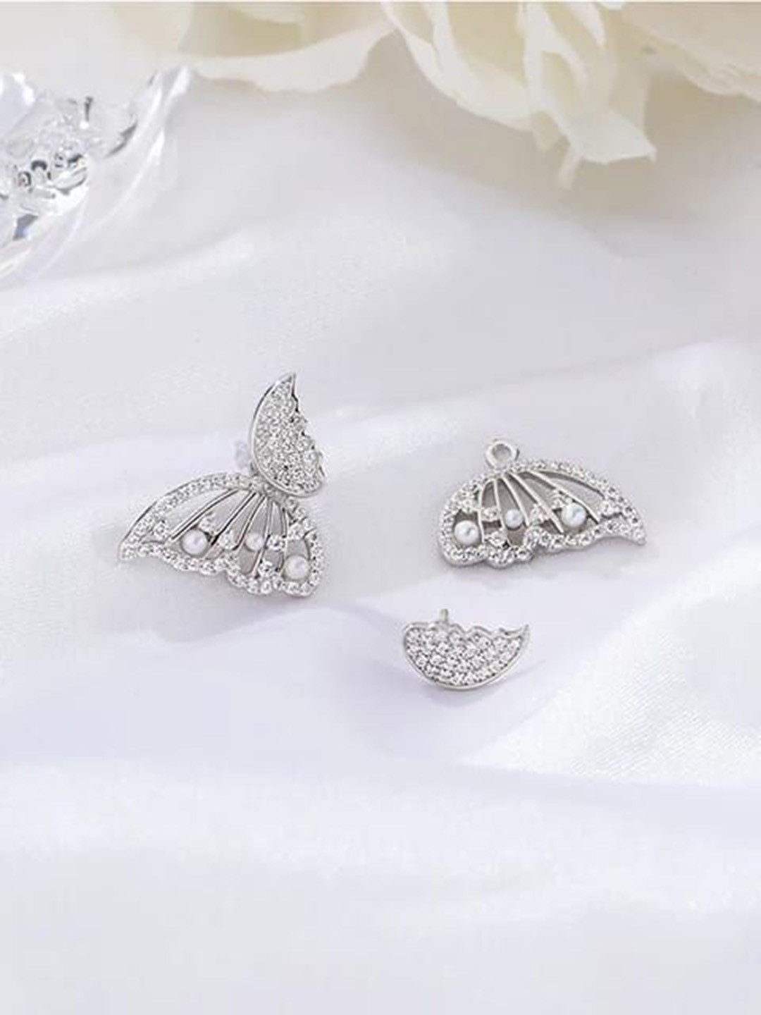 

YU FASHIONS Geometric Drop Earrings, Silver