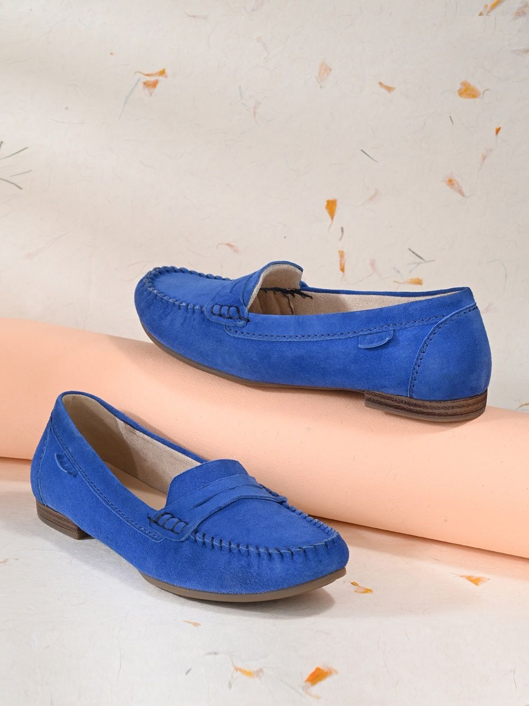 

Overdrive Women Leather Slip-On Loafers, Blue