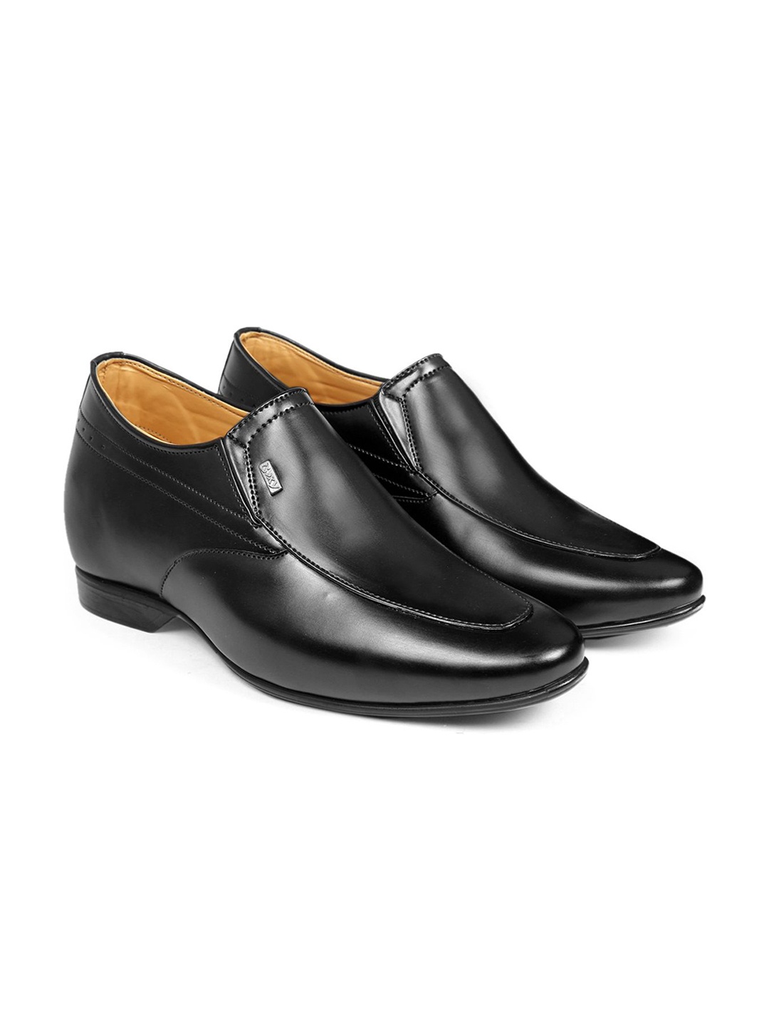 

Bxxy Men Leather Formal Slip-Ons, Black